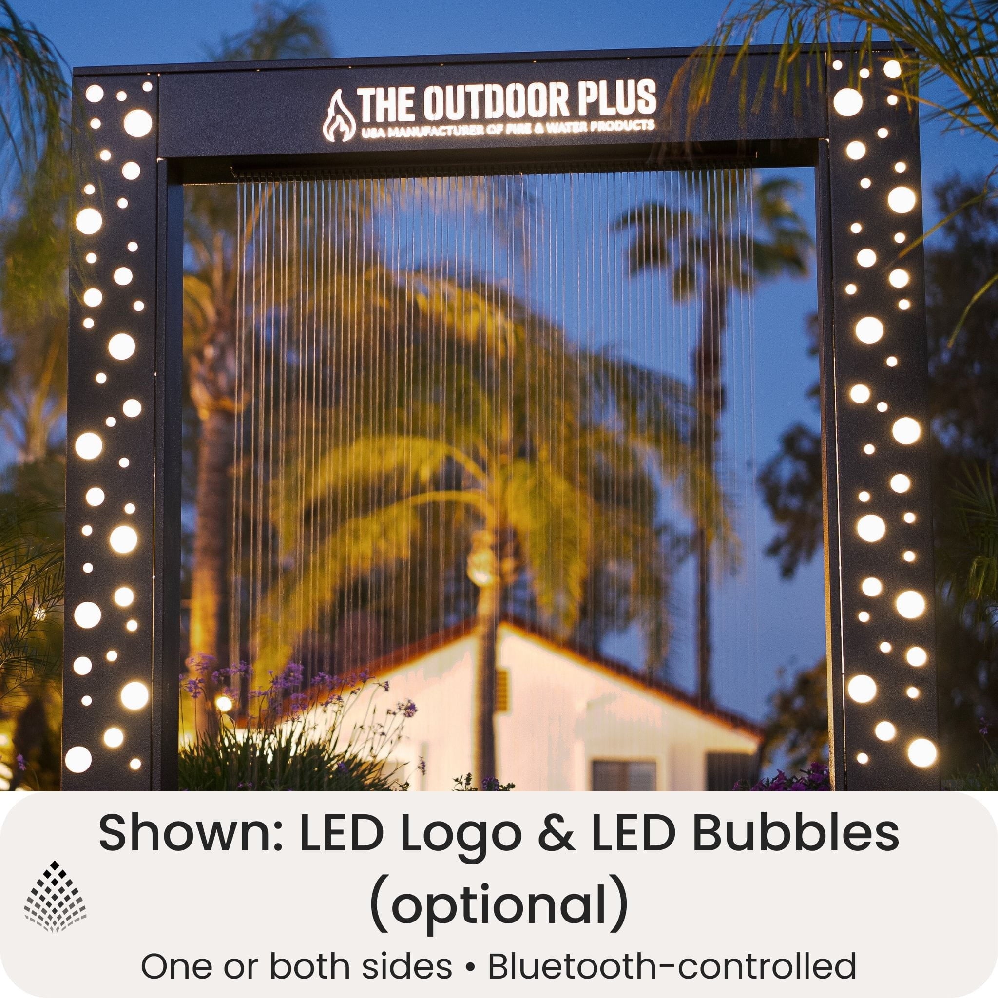 Paradise Falls Steel Rain Curtain Fountain - The Outdoor Plus