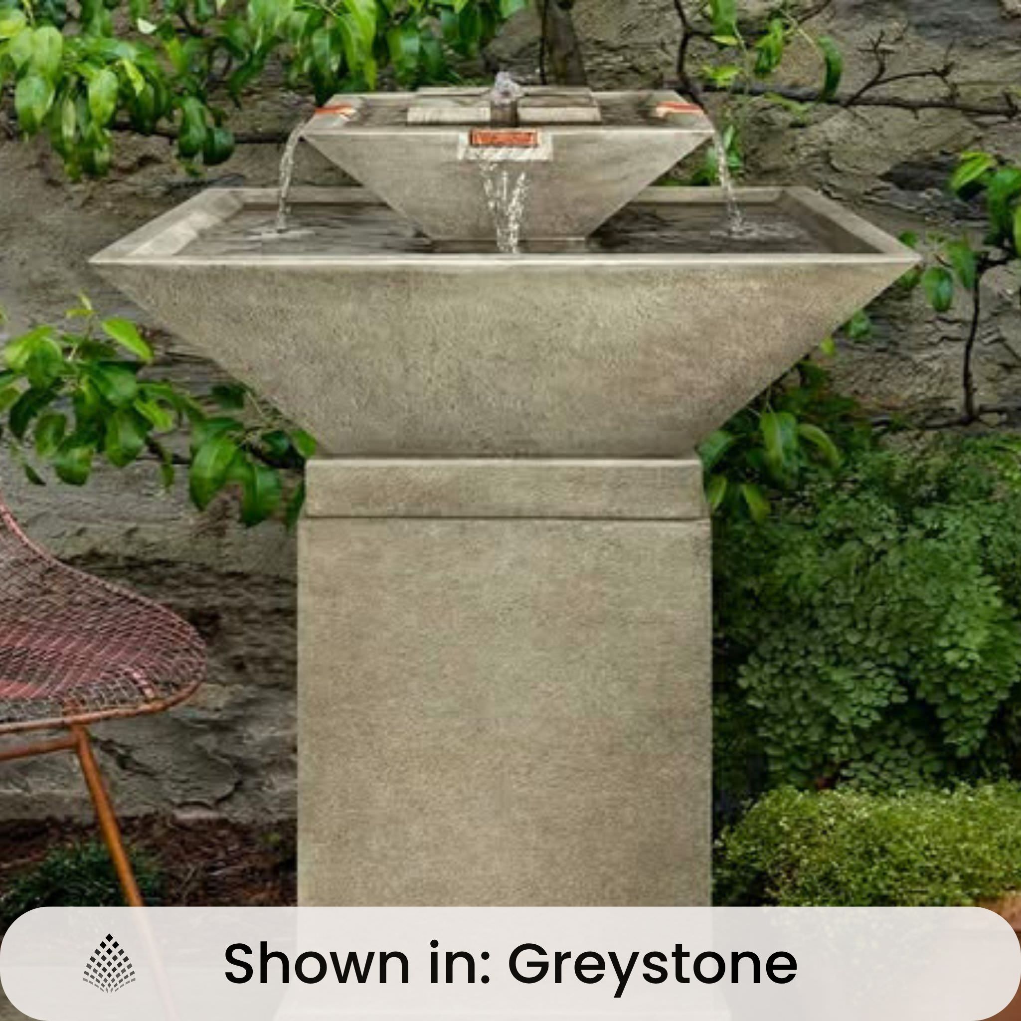 Square One Concrete Fountain - Campania #FT349