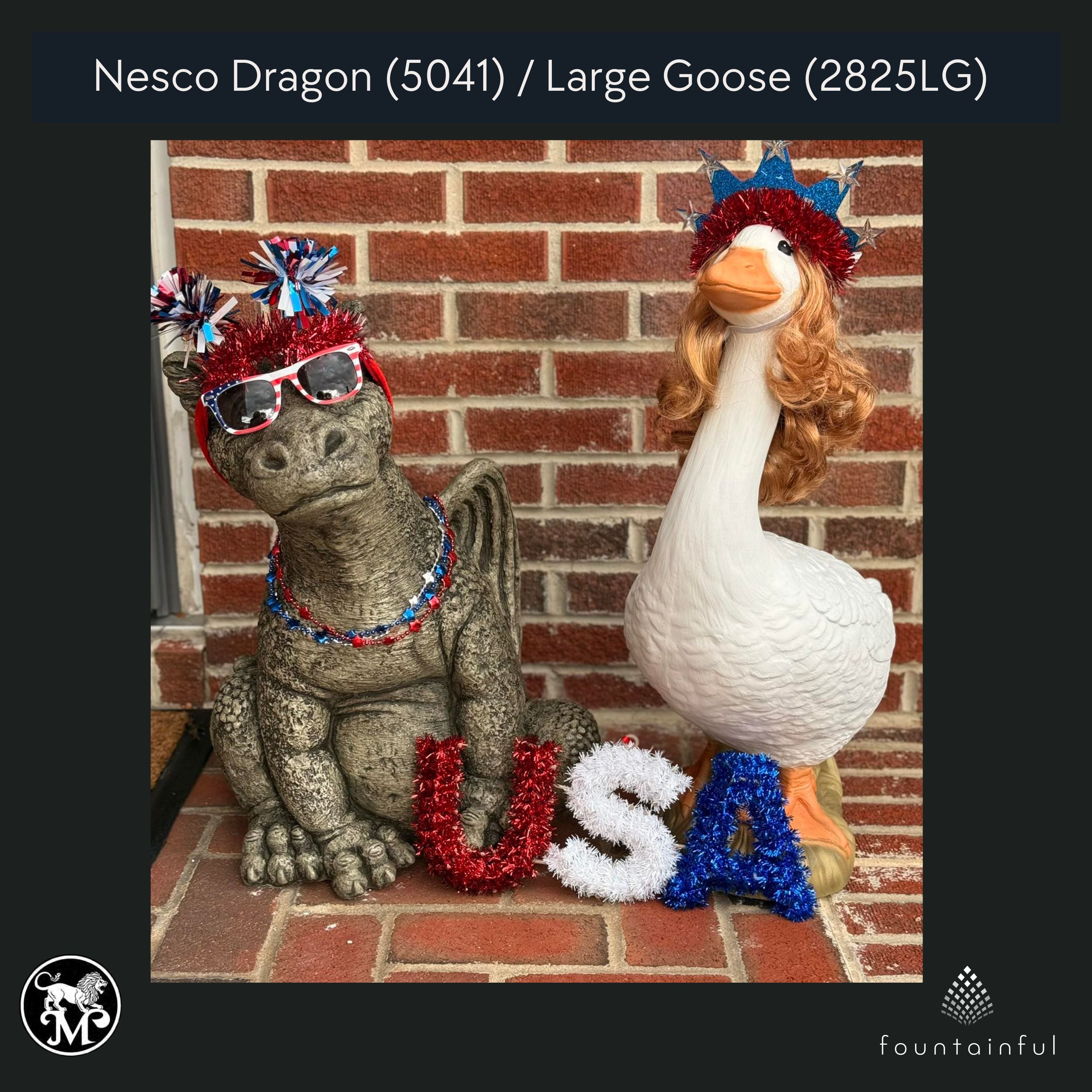 Geese Set Concrete Garden Statues - Thumbnail 4