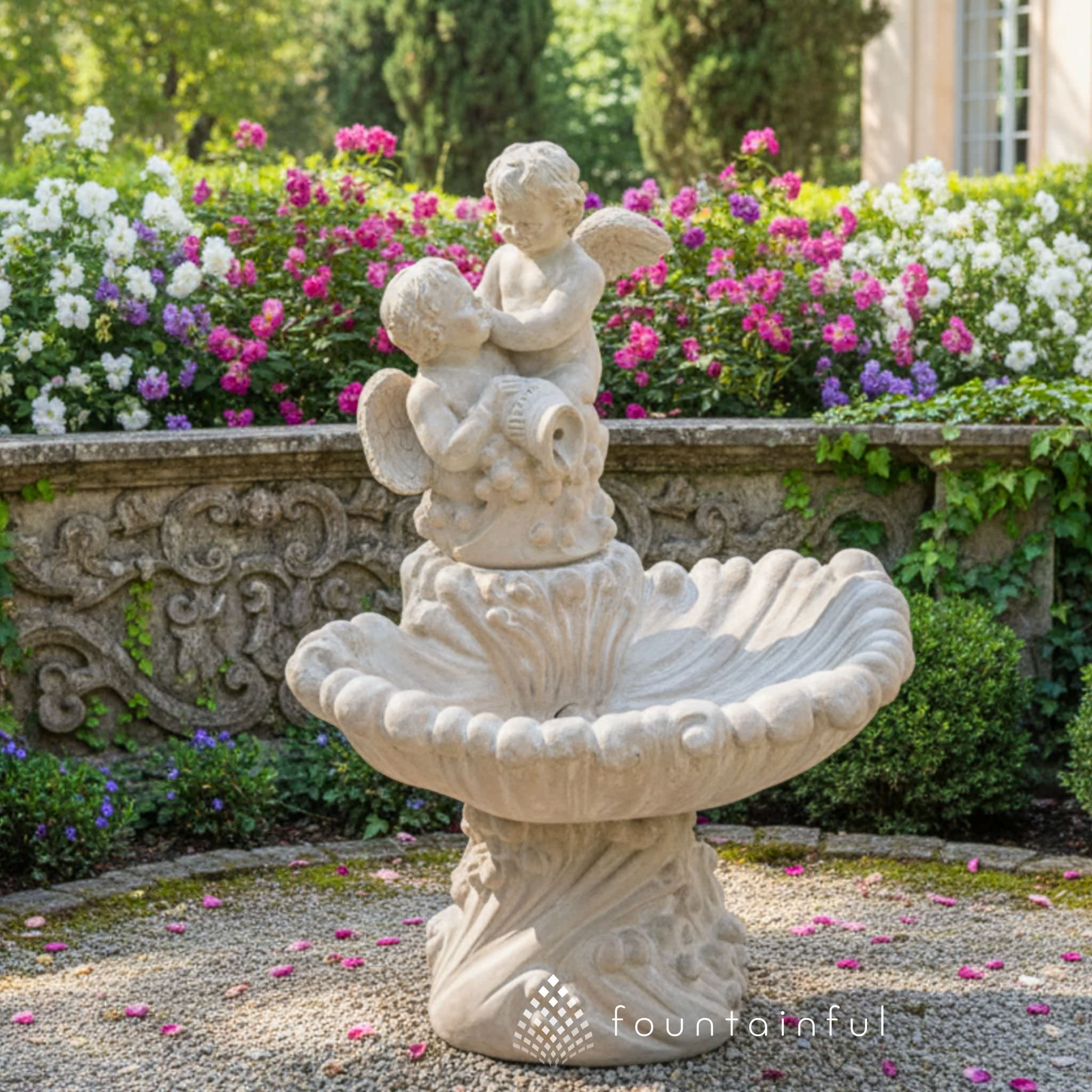 Fiore Stone Pouring Angel Fountain - Thumbnail 3