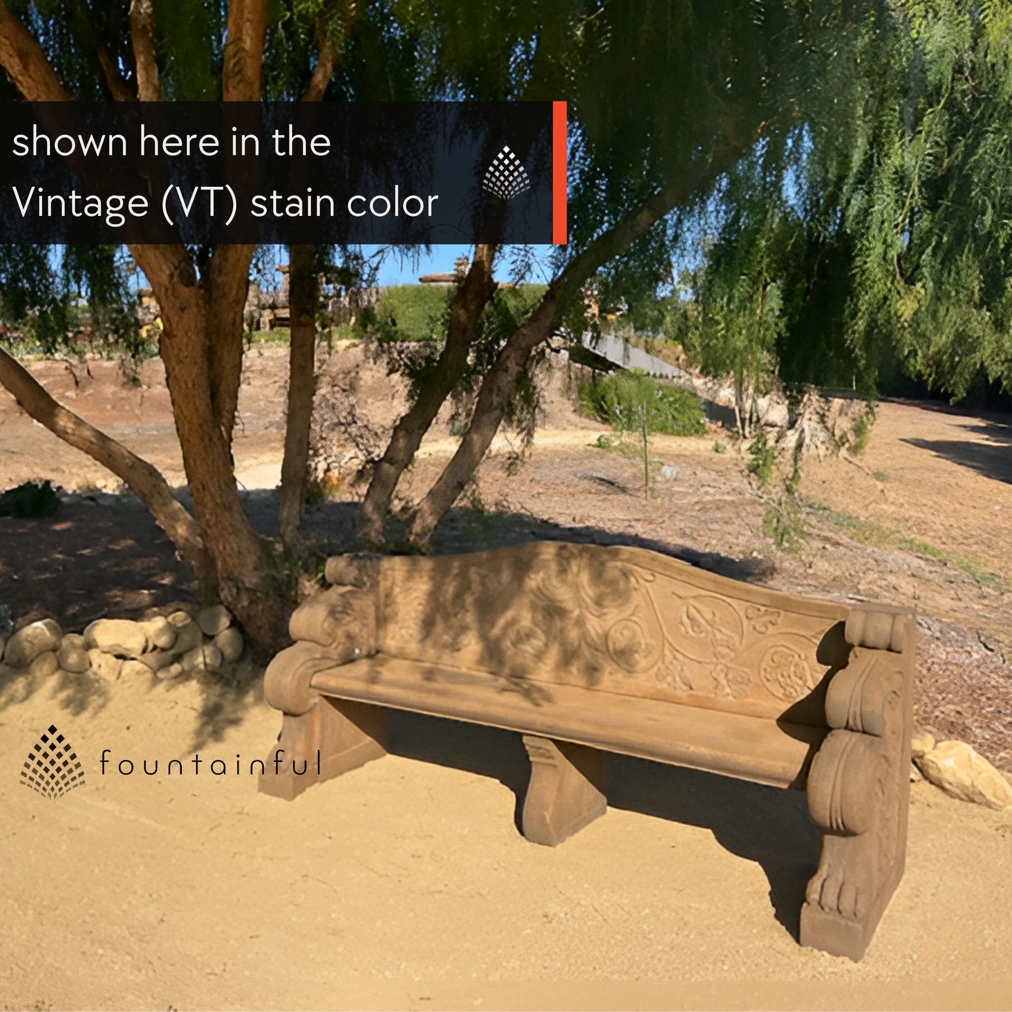 Villa Antinori Concrete Garden Bench  - Giannini #558