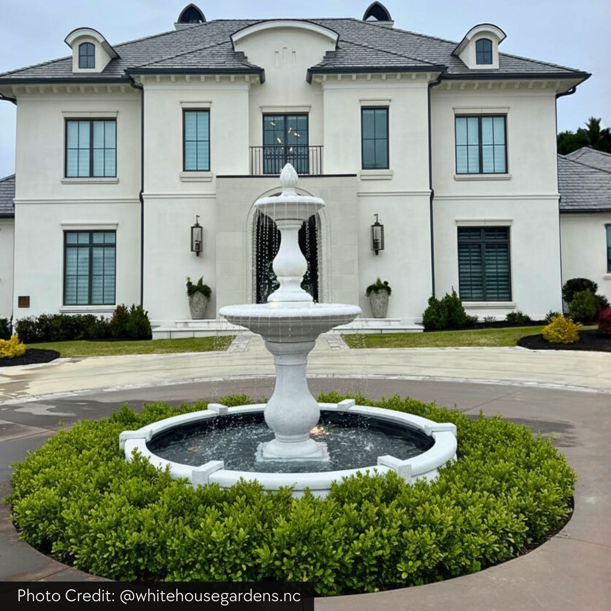 Hampton 2-Tier Concrete Fountain w/Pool - Massarellis #3785