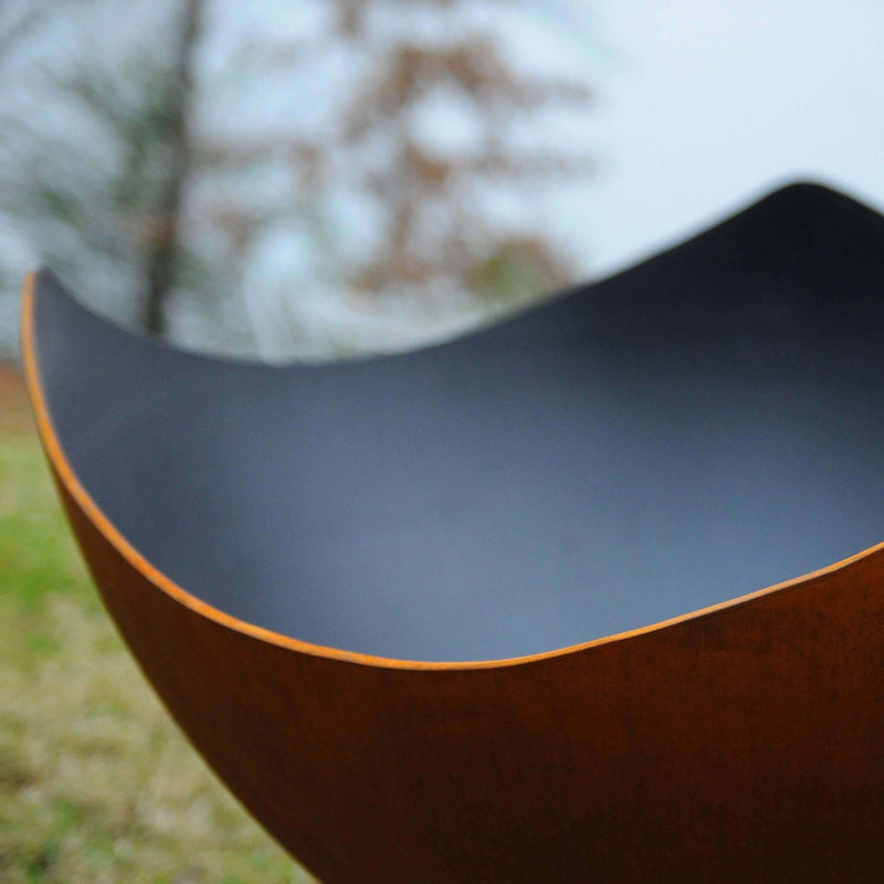 "Manta Ray" Wood Burning Fire Pit in Steel - Fire Pit Art