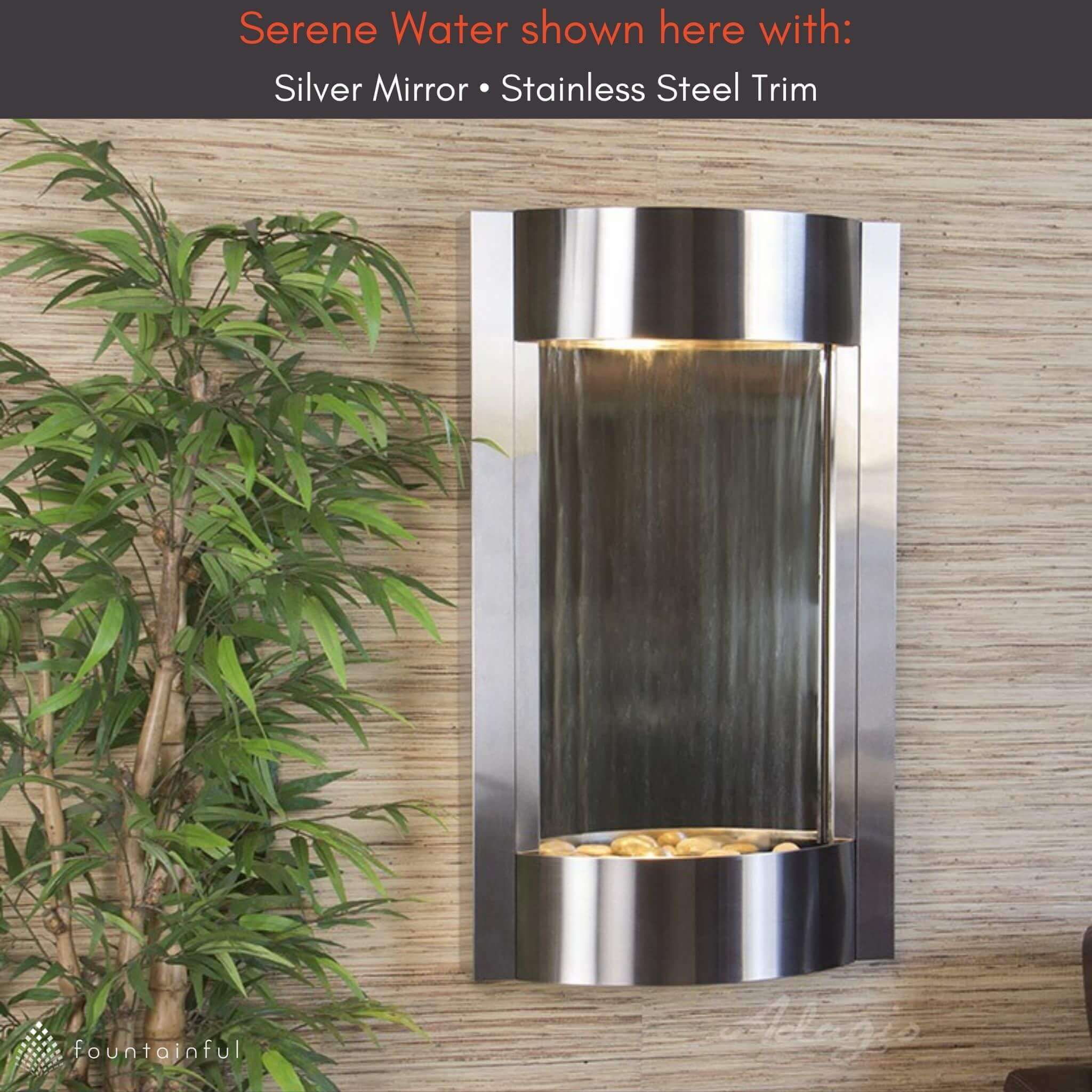 Serene Waters Mounted Water Wall Fountain - Thumbnail 2