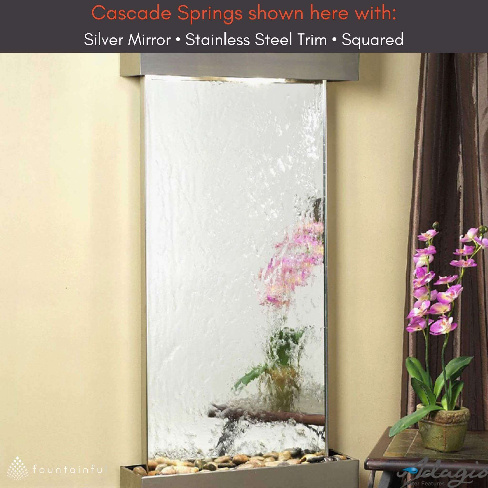 Cascade Springs Mounted Water Wall Fountain - Thumbnail 3