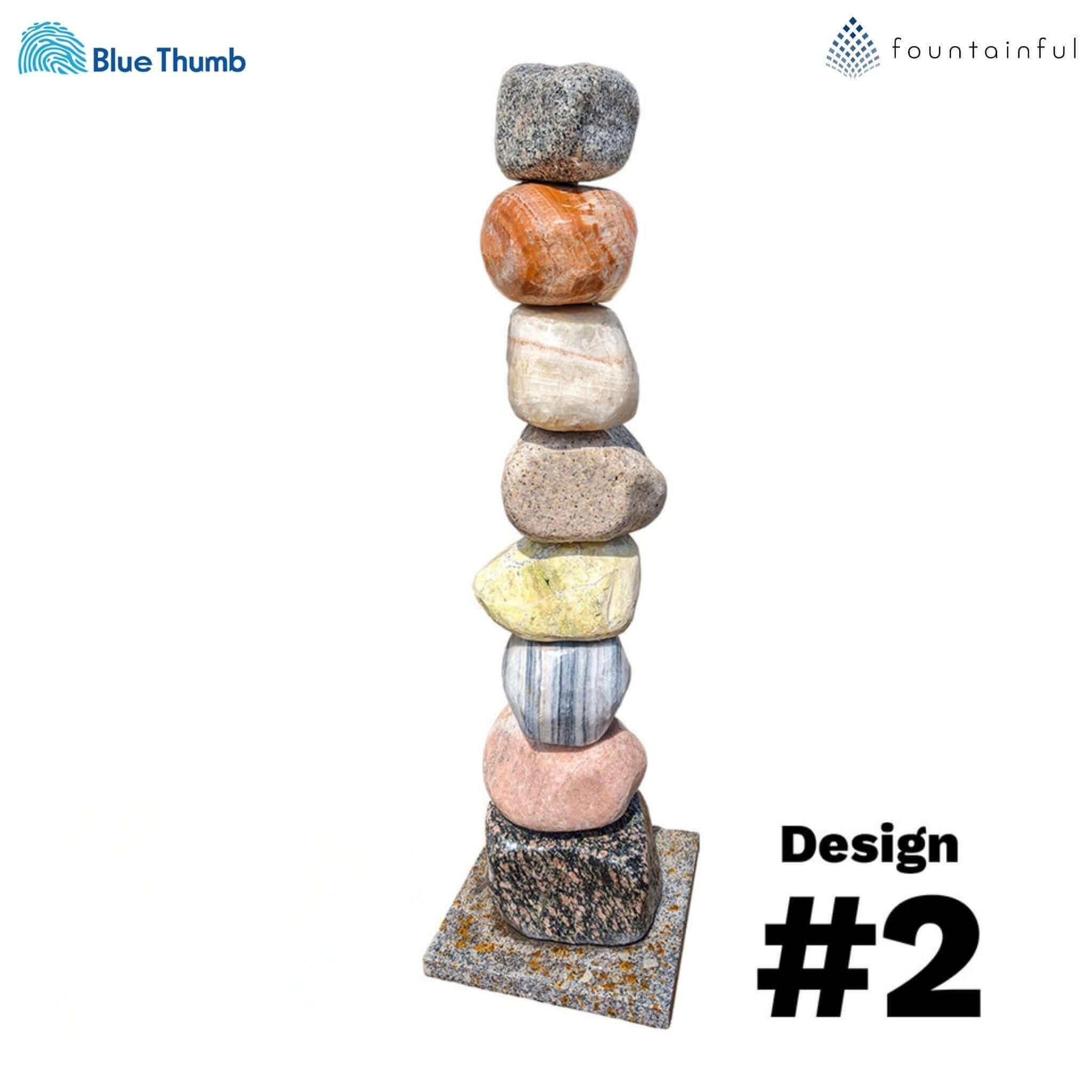 Stacked Pebble Fountain - Complete Kit - Blue Thumb