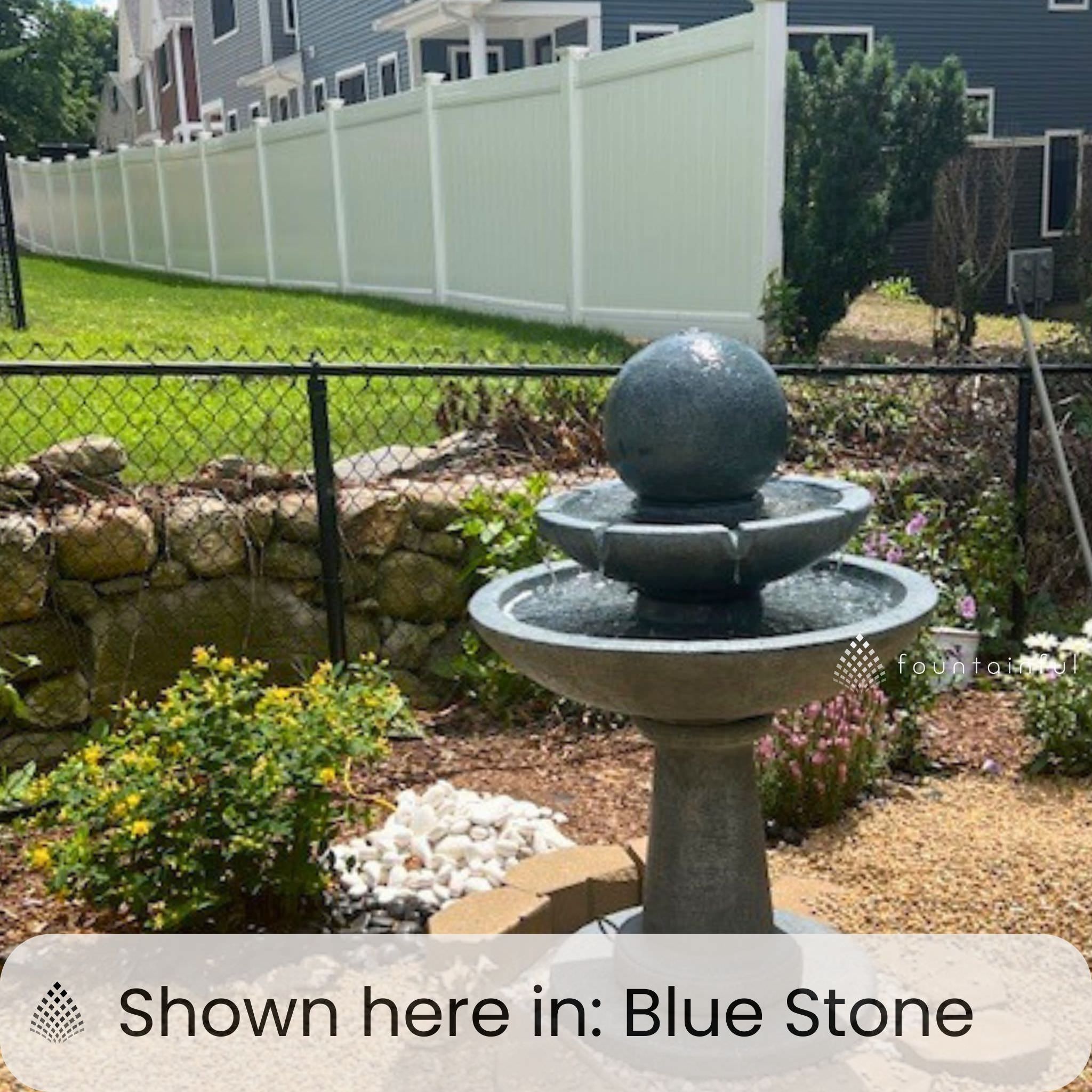 Tranquility Sphere 2-Tier Concrete Fountain - Massarellis #3701