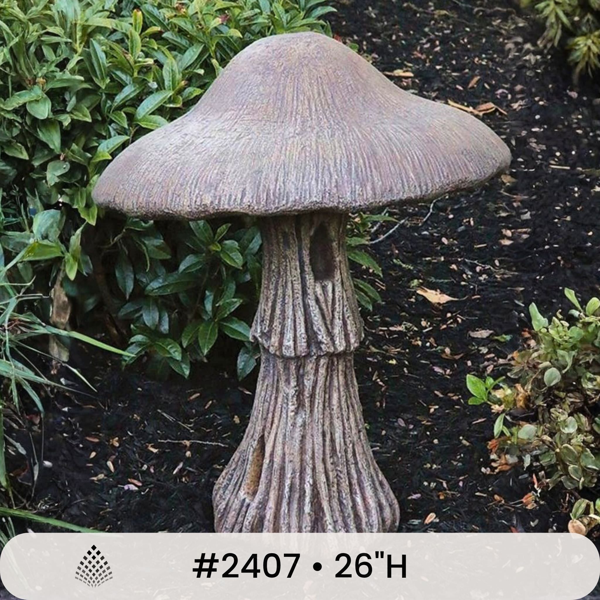 Kennett Mushroom Concrete Garden Statues - Massarellis