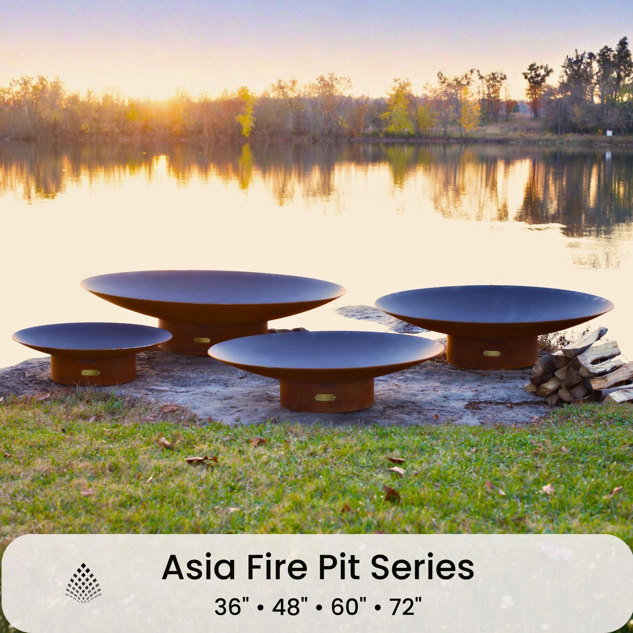 Asia Series Wok-Style Gas Fire Pit in Steel - Fire Pit Art