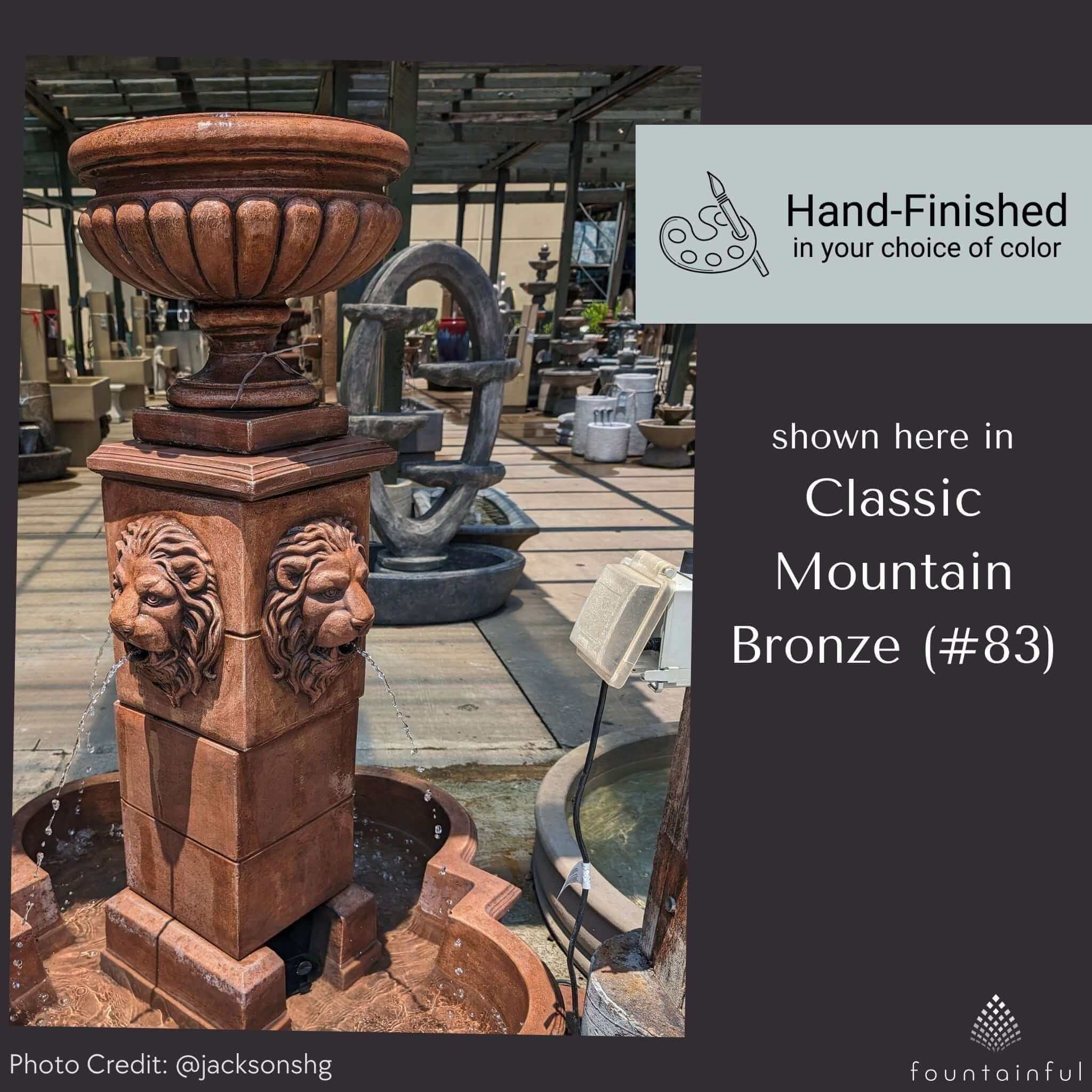 Massarelli's Milano Urn Lion Fountain - Thumbnail 5