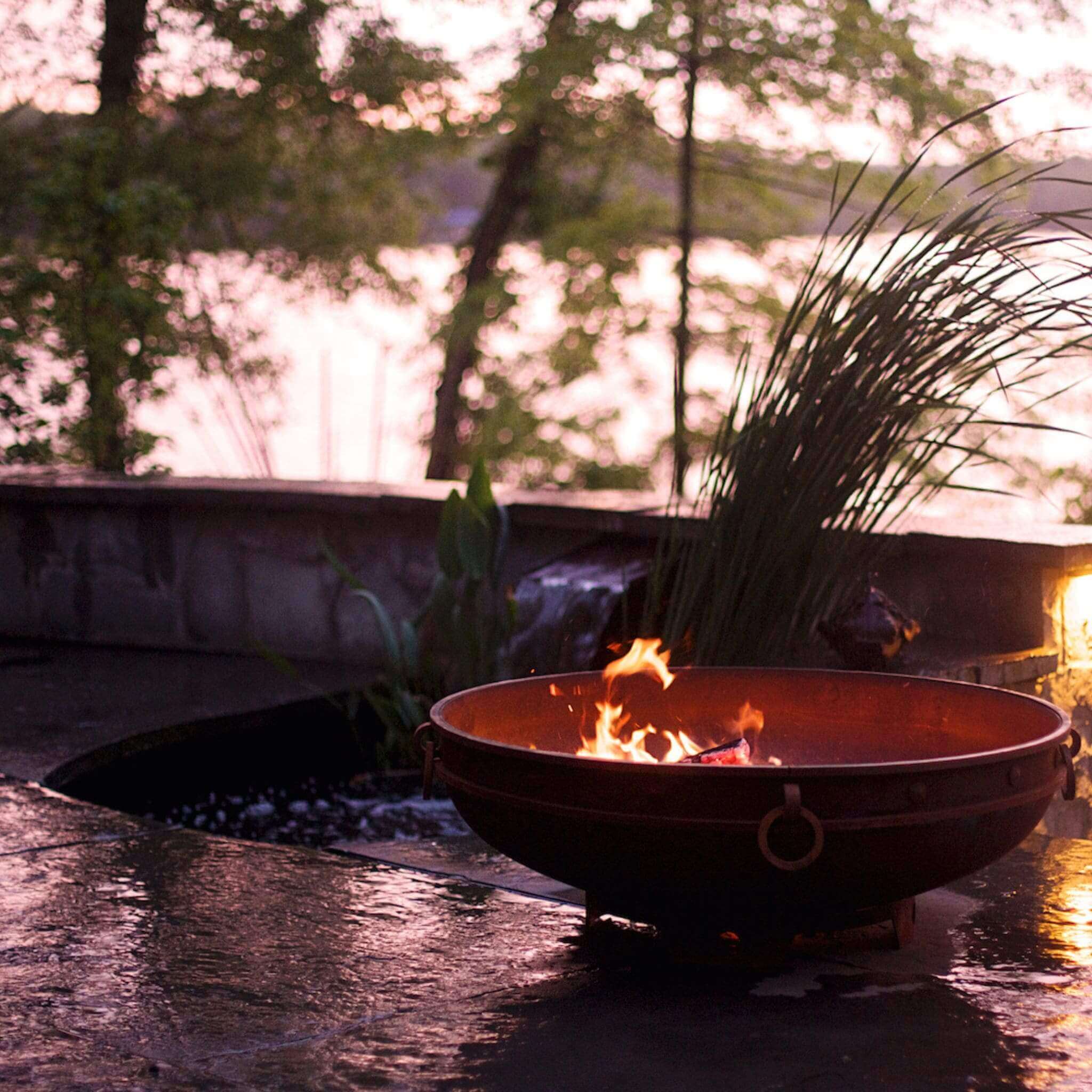 "Emperor" Wood Burning Fire Pit in Steel - Fire Pit Art