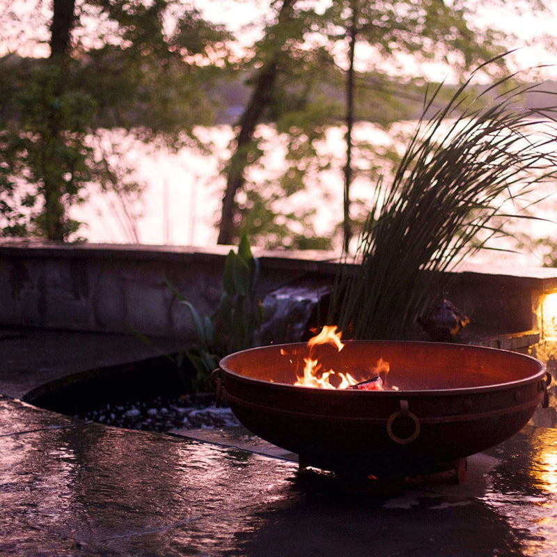 "Emperor" Wood Burning Fire Pit in Steel - Fire Pit Art