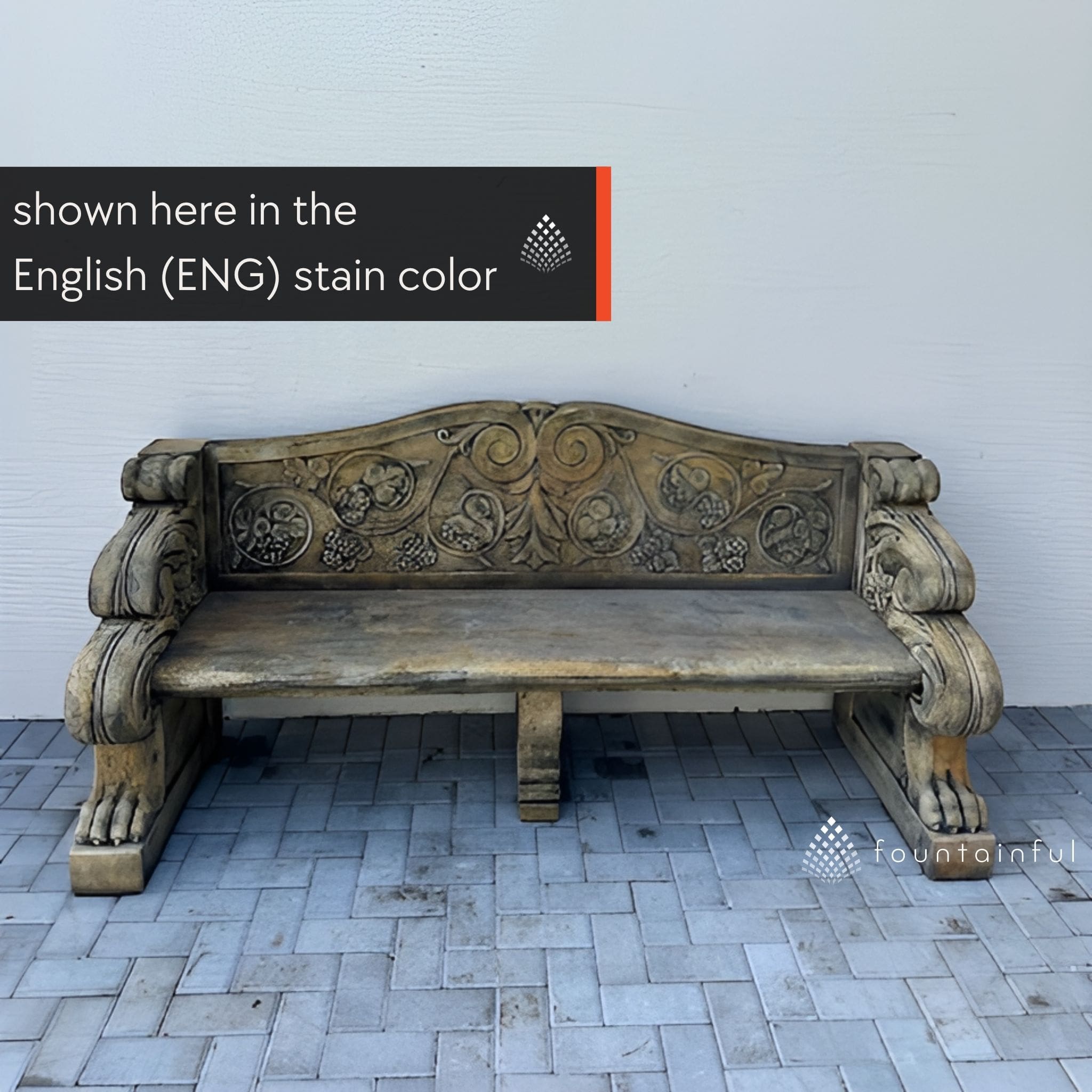 Villa Antinori Concrete Garden Bench  - Giannini #558