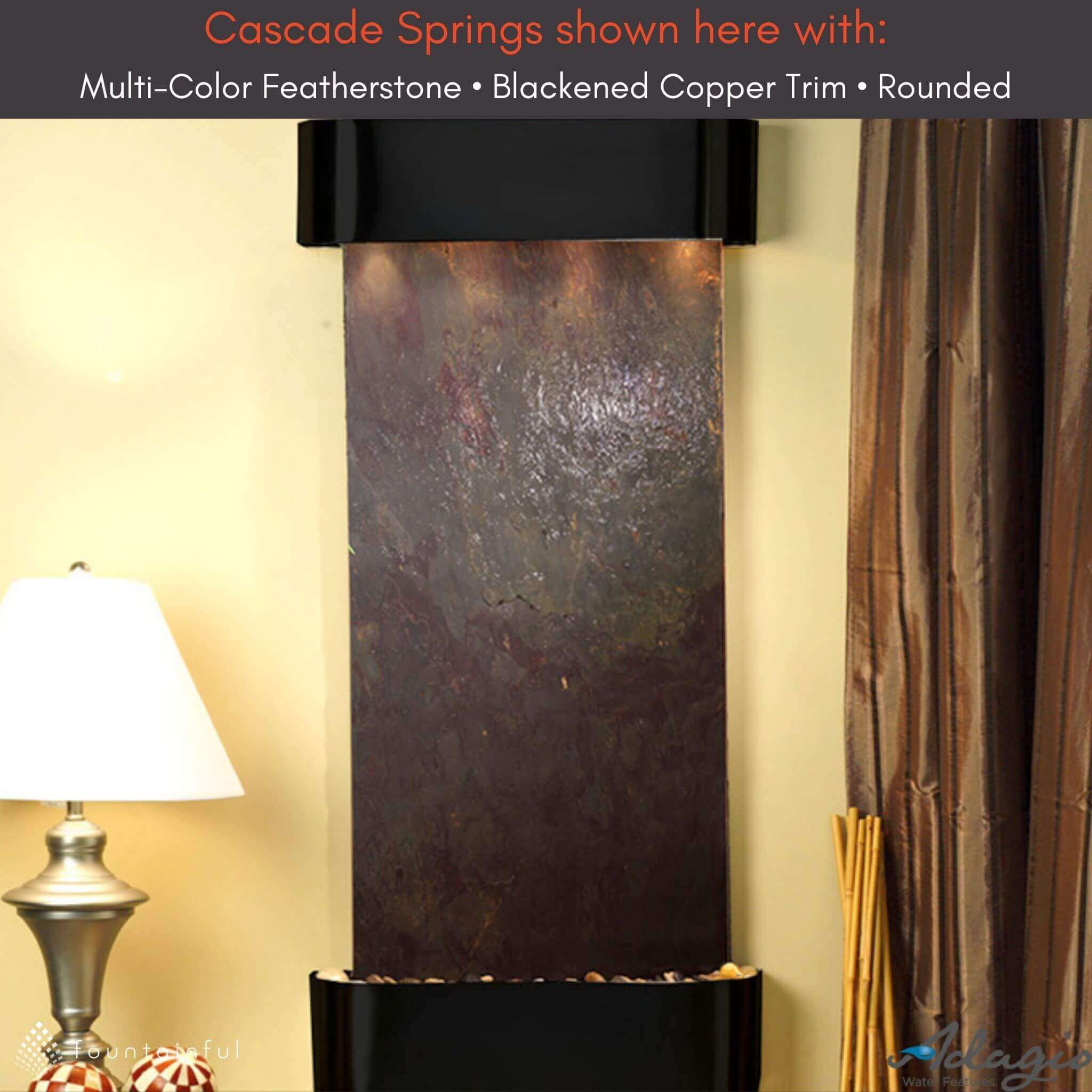 Cascade Springs Mounted Water Wall Fountain - Thumbnail 5