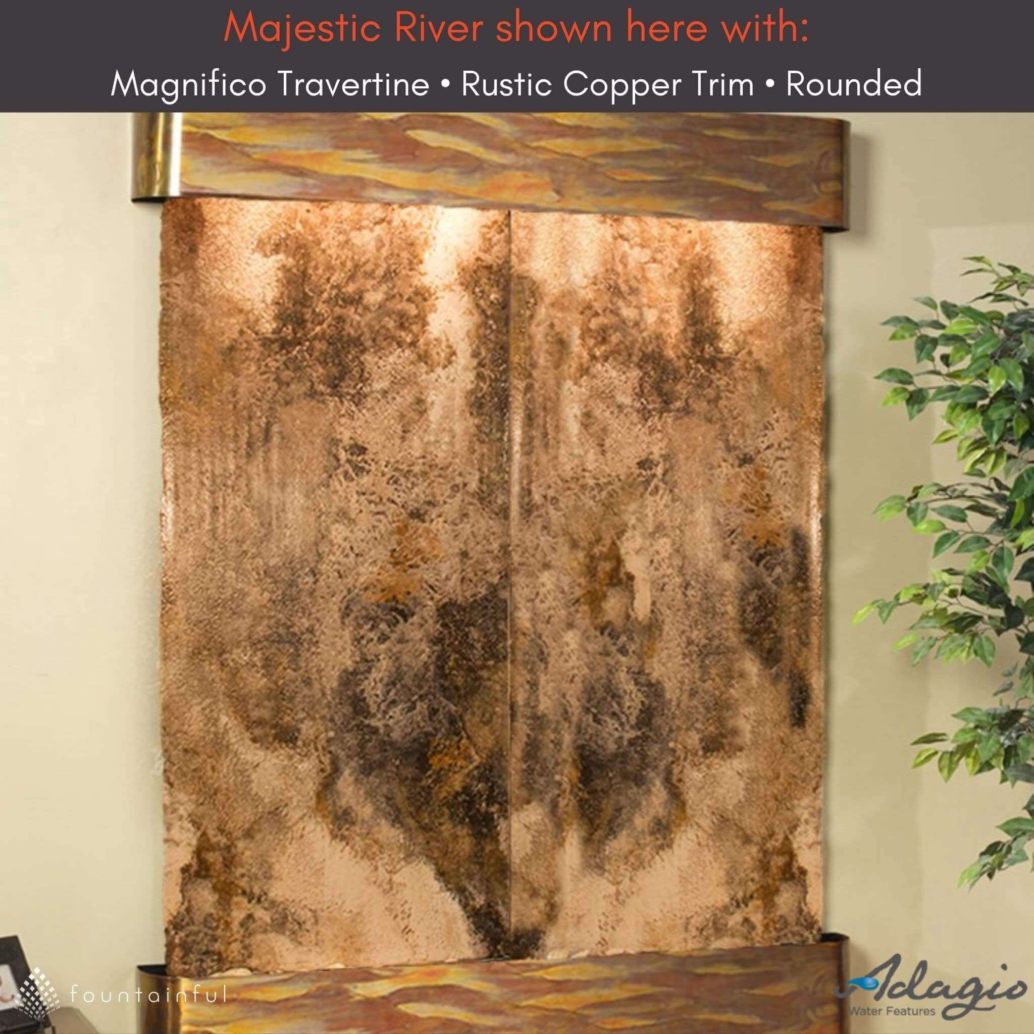 Adagio Majestic River Indoor Wall Fountain - Thumbnail 3
