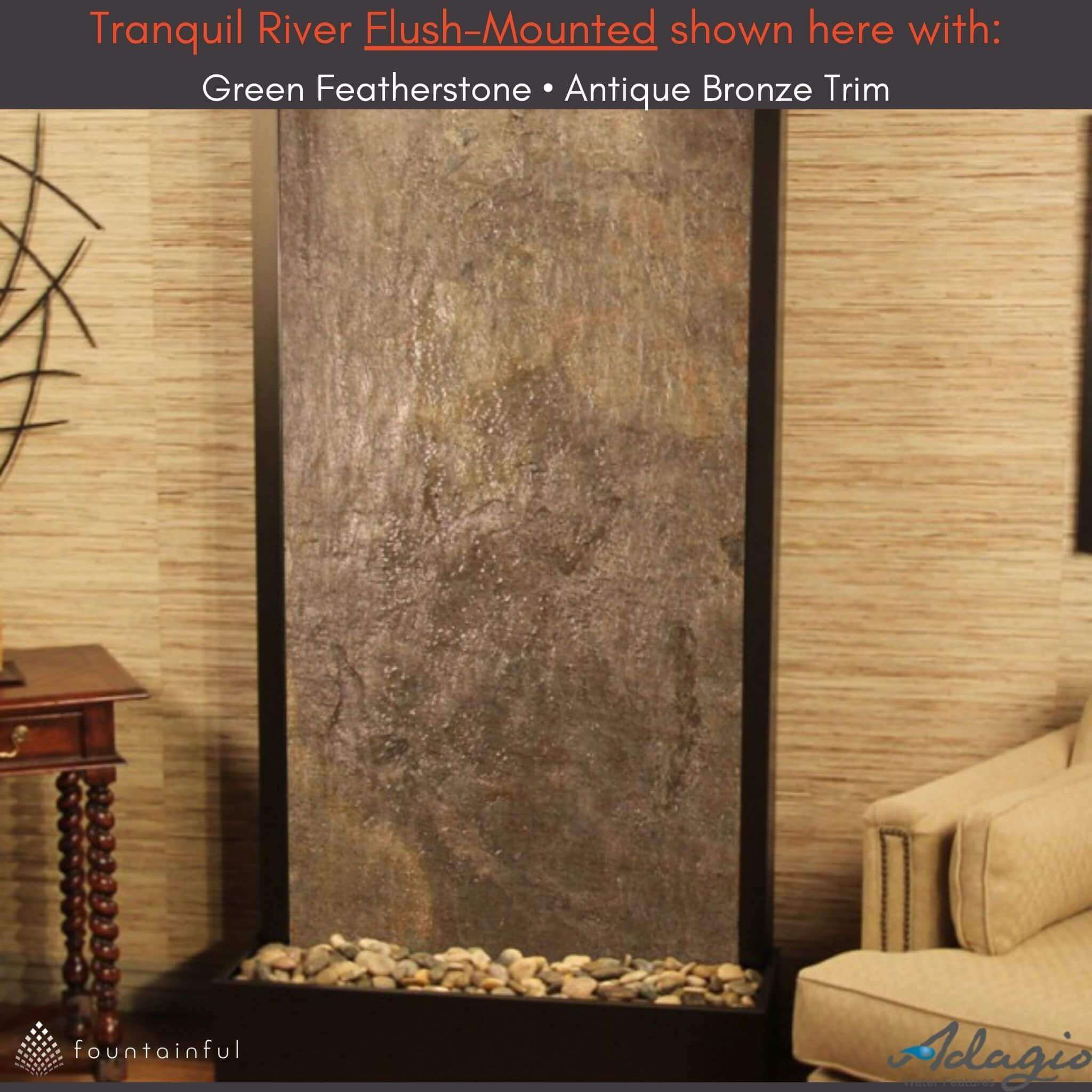 Tranquil River Freestanding Water Wall Fountain - Adagio