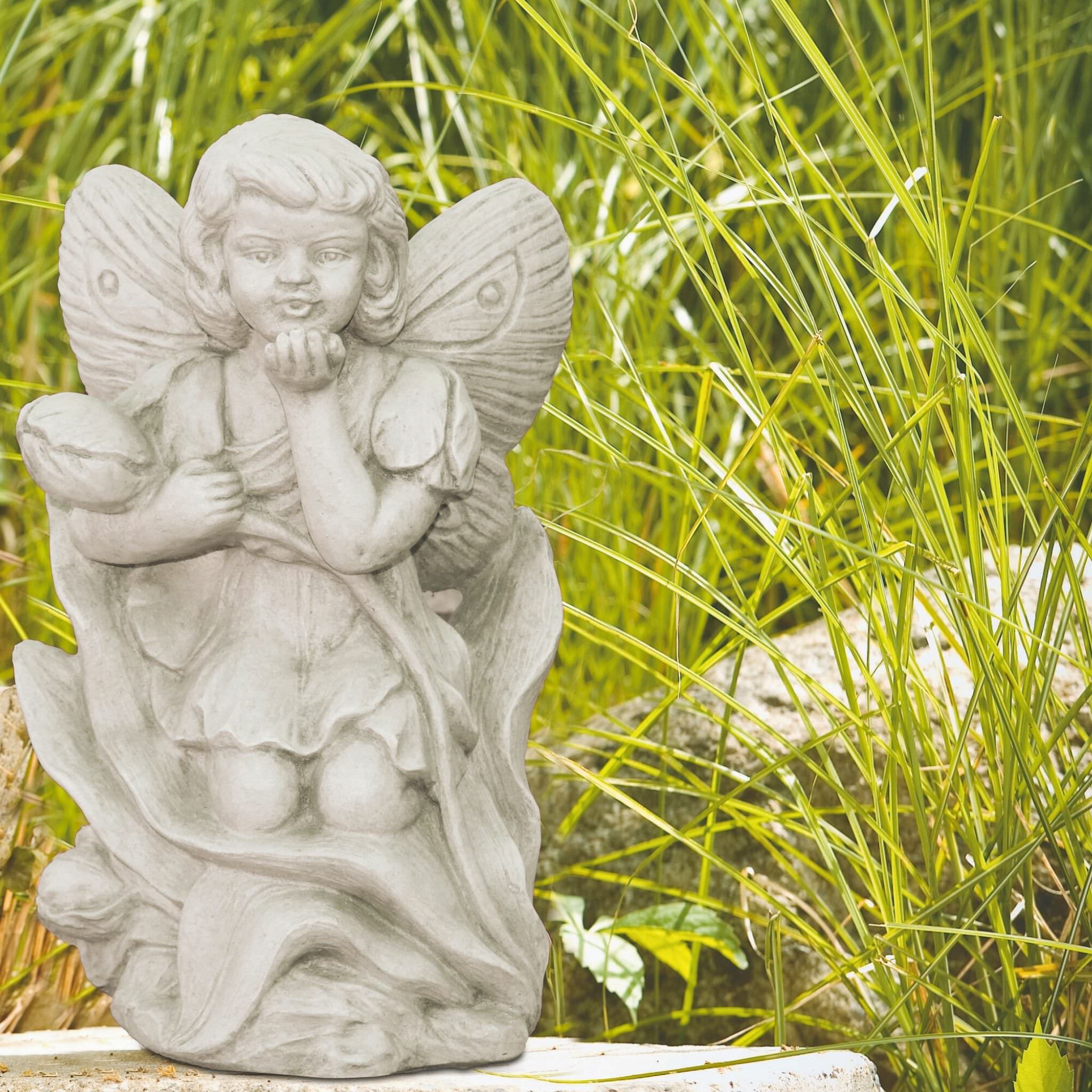 Tulip Fairy Concrete Garden Statue - Massarellis #7740