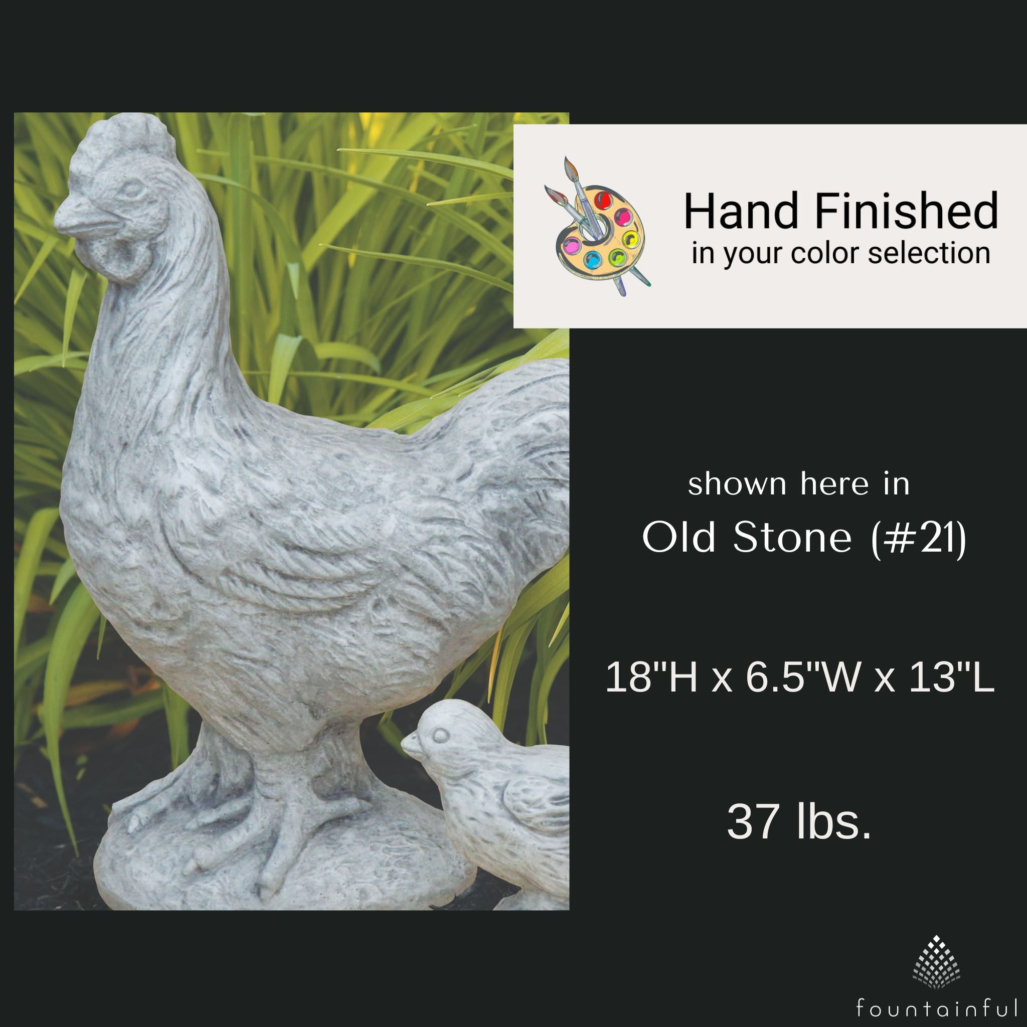 Hen Set Concrete Garden Statues - Massarellis #2830