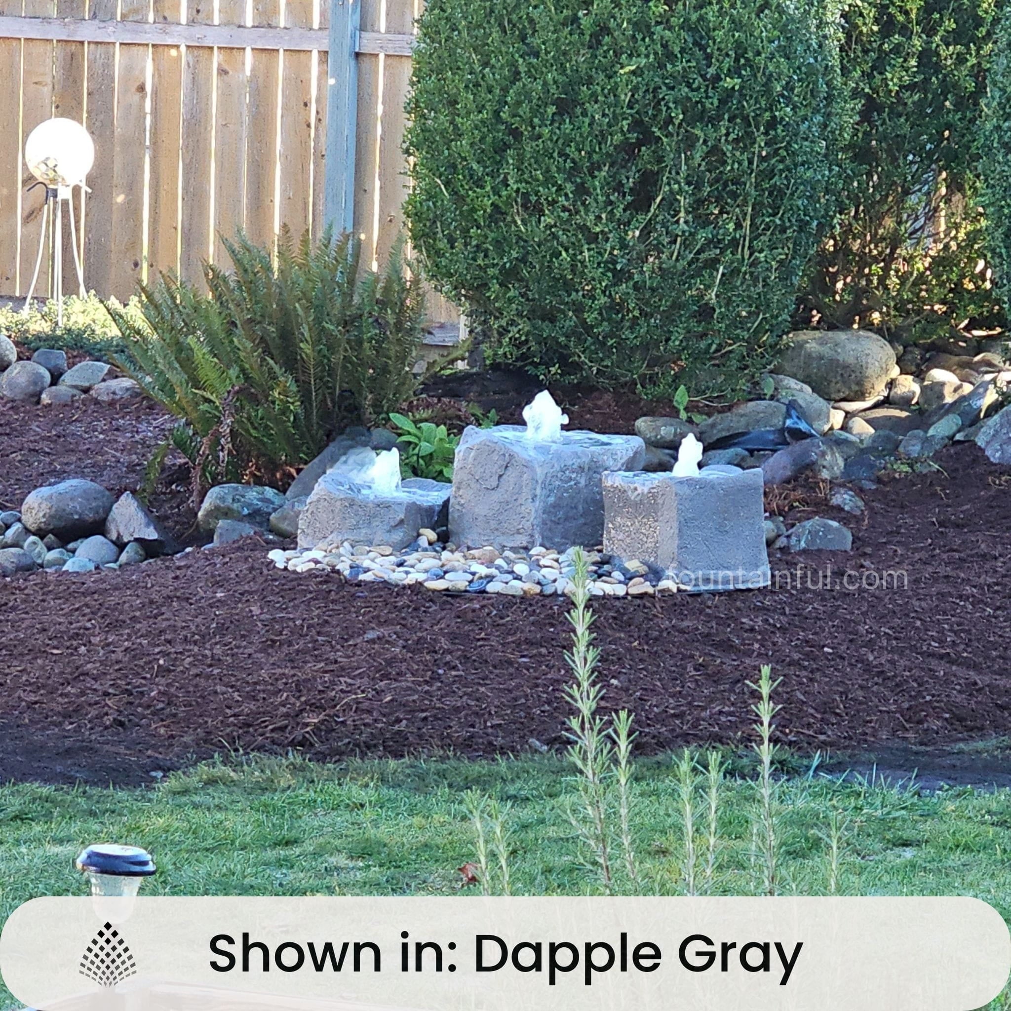 Triple Falls GFRC Boulder Fountain - Complete Kit - Blue Thumb