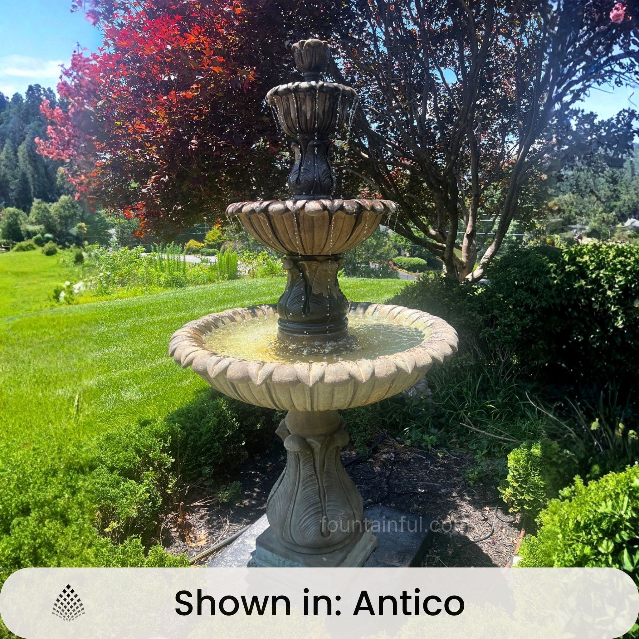 Calanthia 3-Tier Concrete Fountain - Giannini #1679