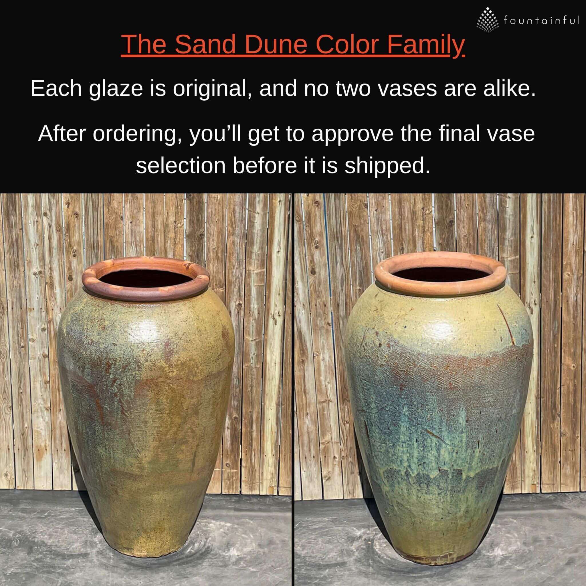 47" Tuscany Vase "Sand Dune" Water Fountain - Complete Kit - Blue Thumb