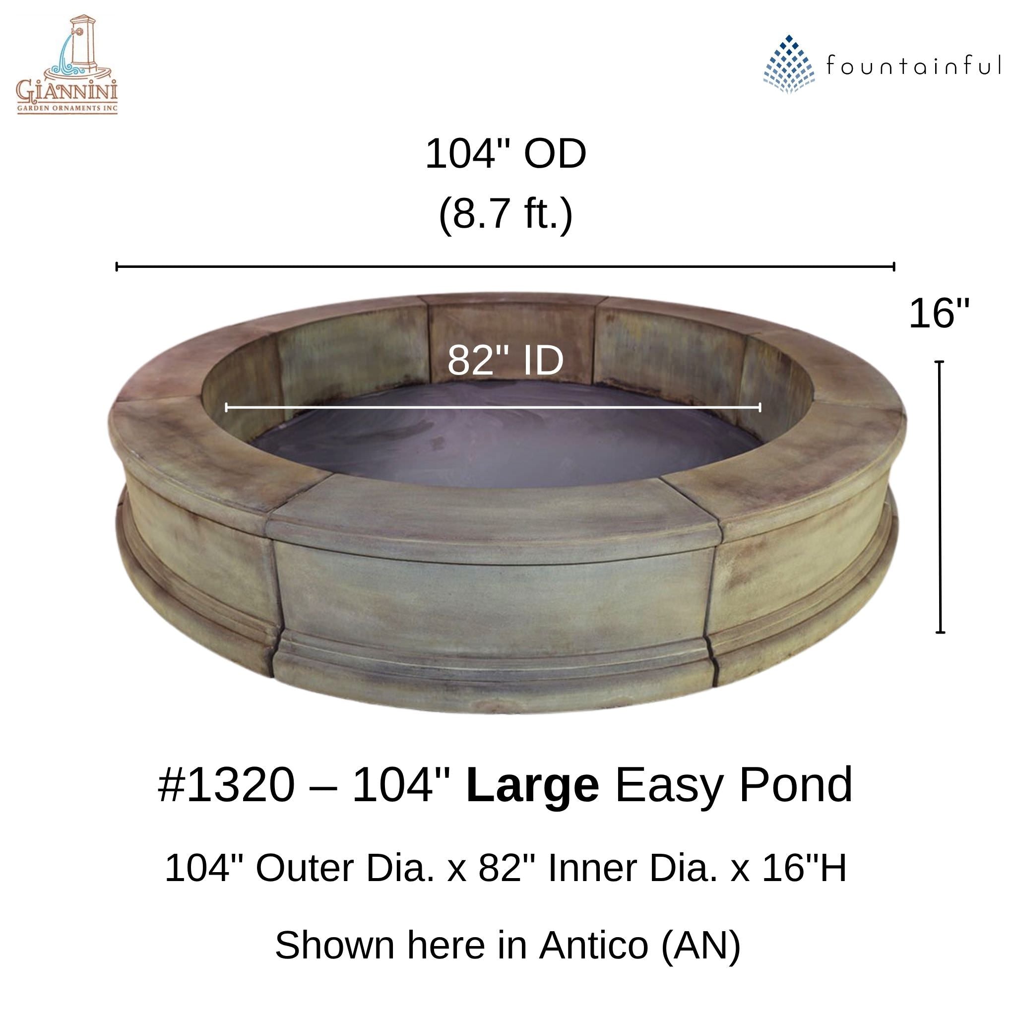 Giannini Round Easy Pond Fountain Basins - Thumbnail 3
