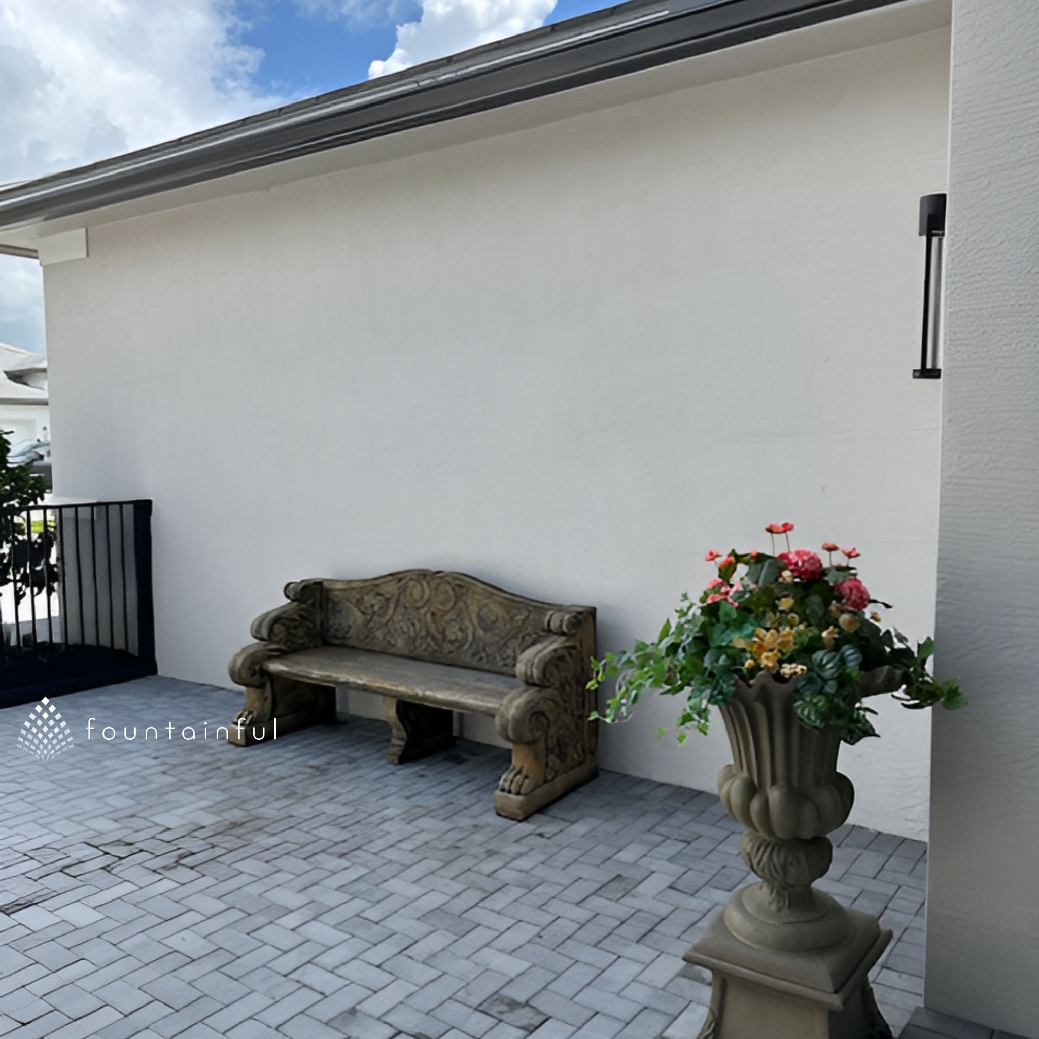 Villa Antinori Concrete Garden Bench  - Giannini #558
