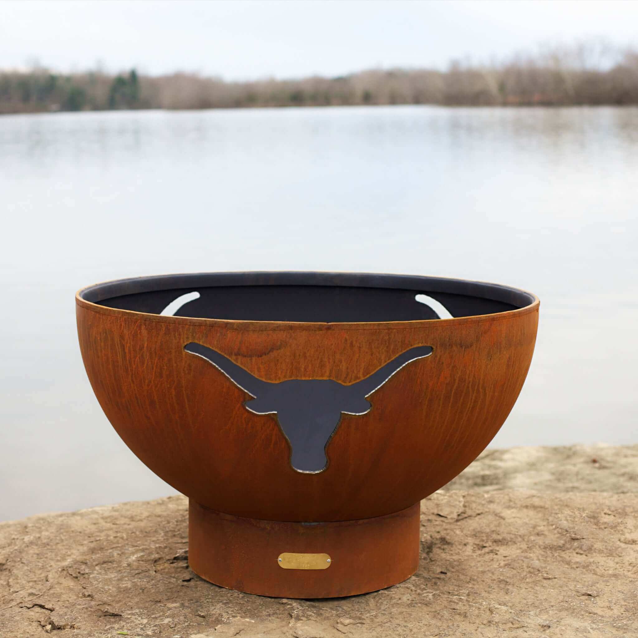 "Longhorn" Gas Fire Pit in Steel - Fire Pit Art