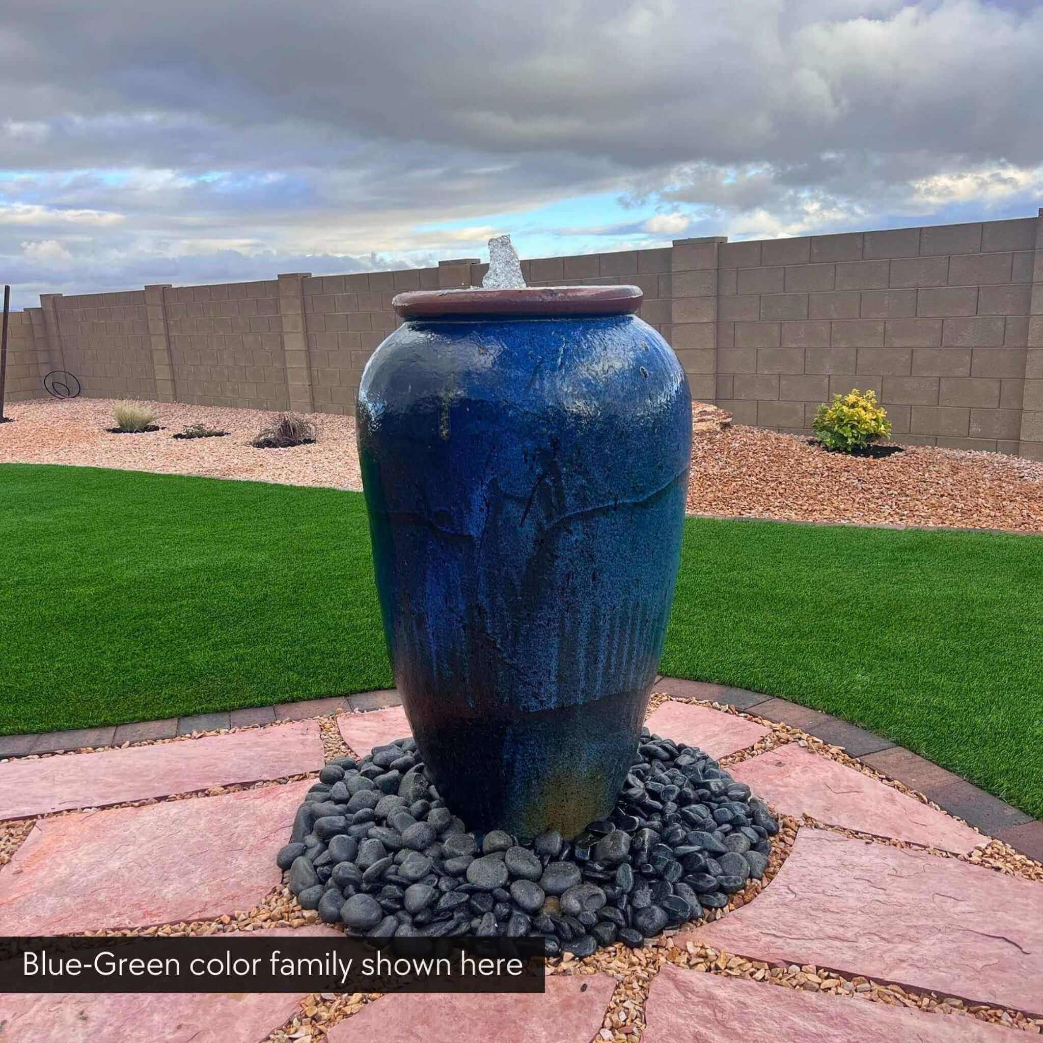 55" Tuscany Vase "Cobalt Blue" Water Fountain - Complete Kit - Blue Thumb