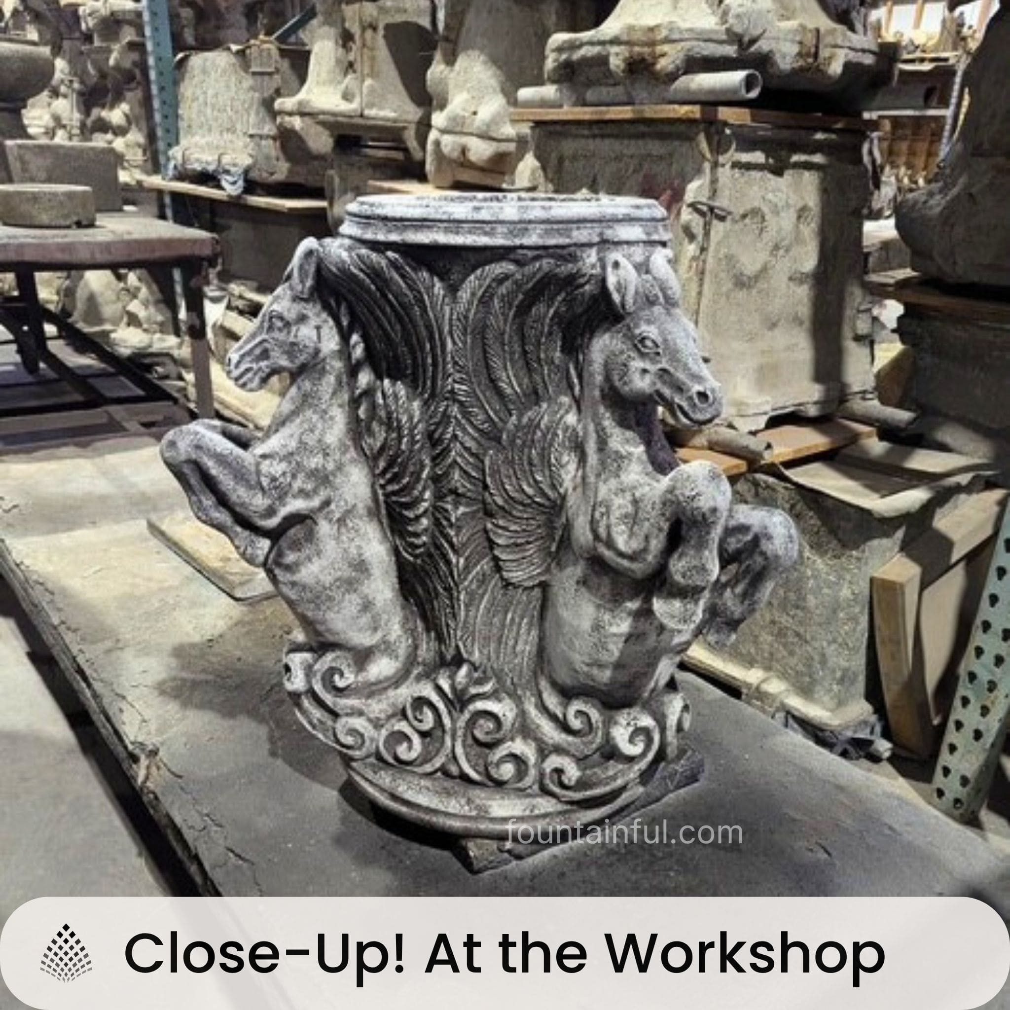 Cavalli 2-Tier Concrete Pond Fountain - Fiore #2133
