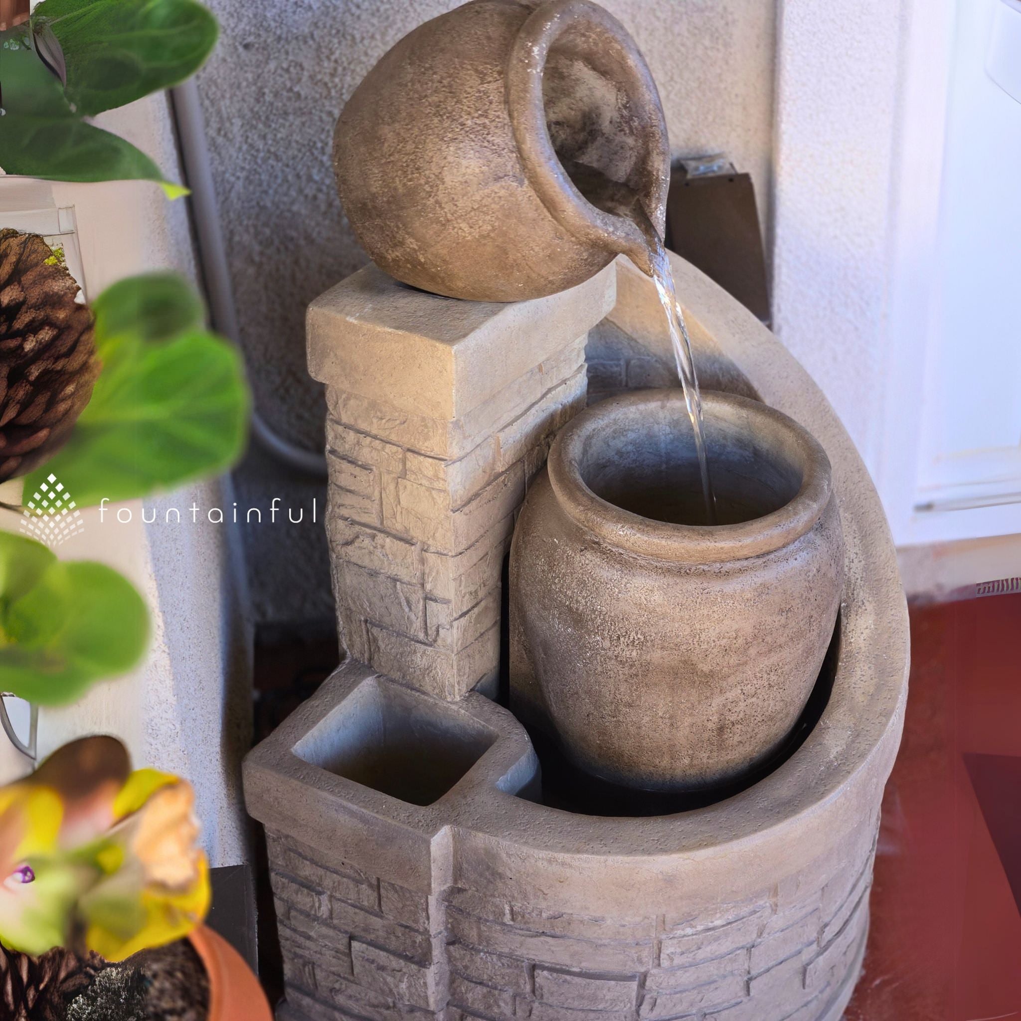 Jug Concrete Fountain - Giannini #1654