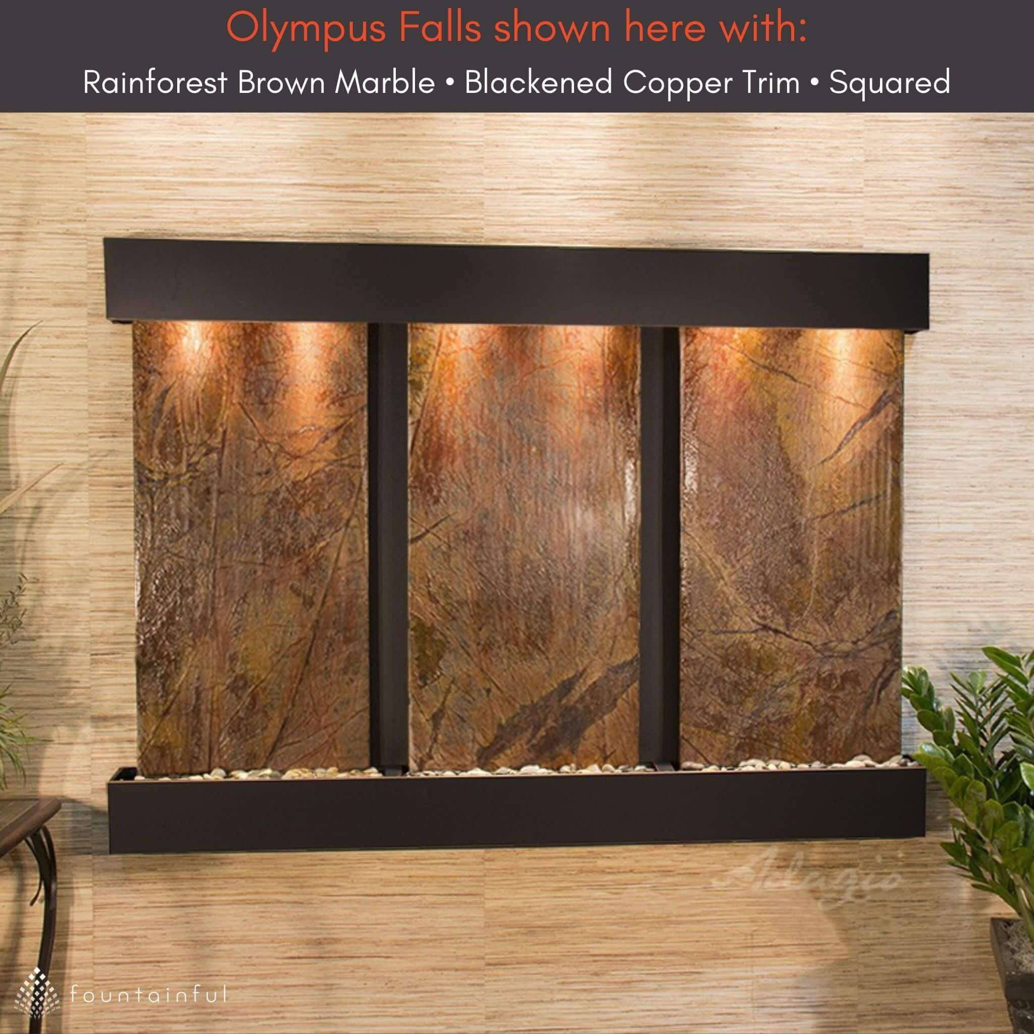 Olympus Falls Mounted Water Wall Fountain - Thumbnail 5