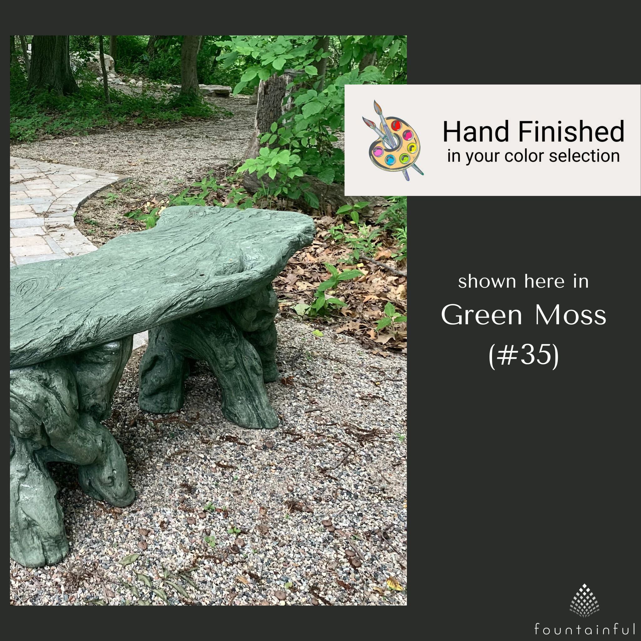 "Timber" Concrete Garden Bench - Massarellis #4860