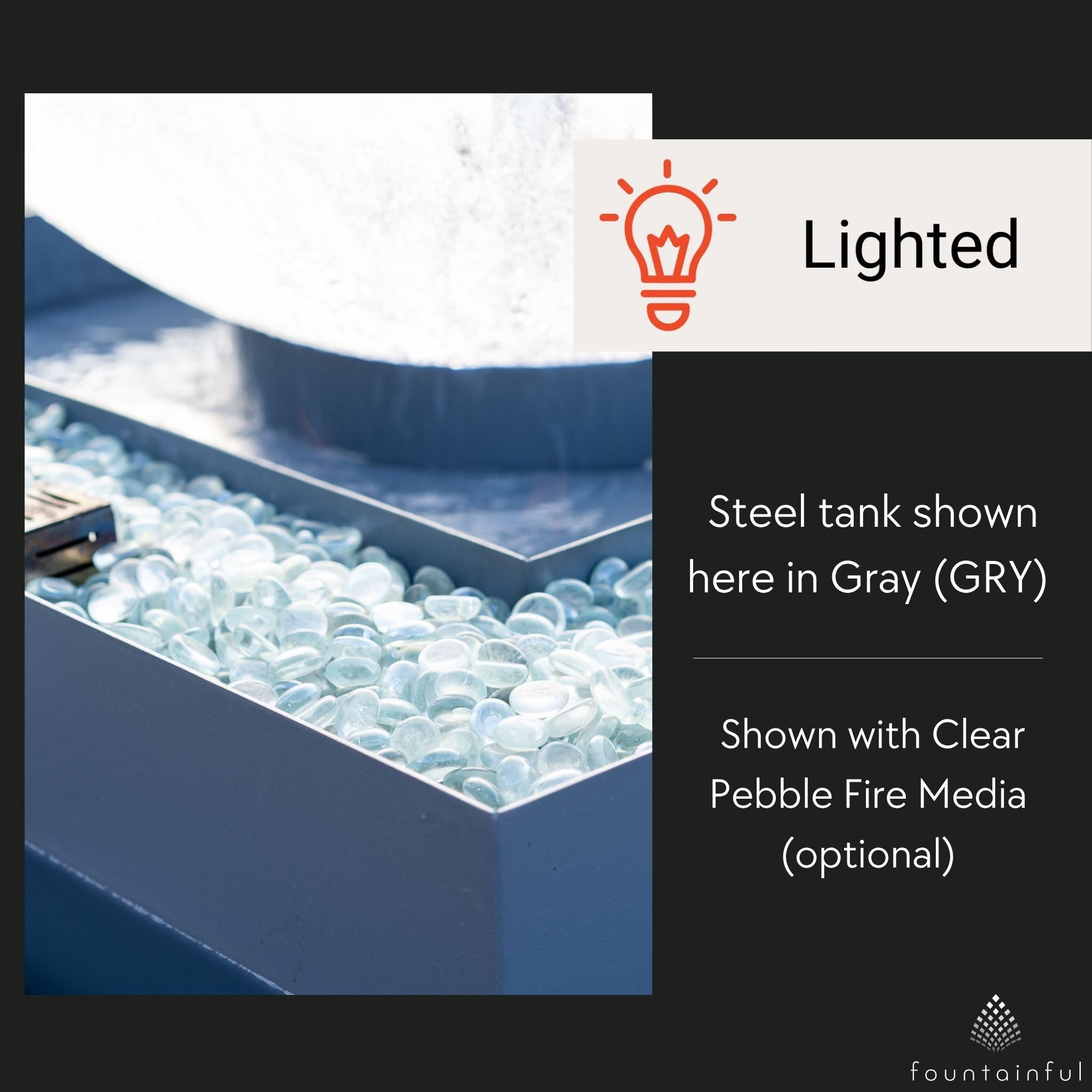 Atlas Crystal Sphere Fire & Water Fountain - The Outdoor Plus