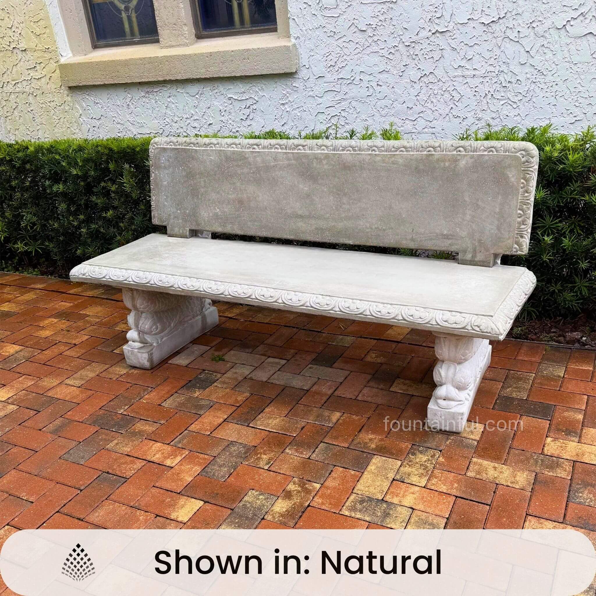 Adriatic Concrete Garden Bench - Giannini #509 / #509L