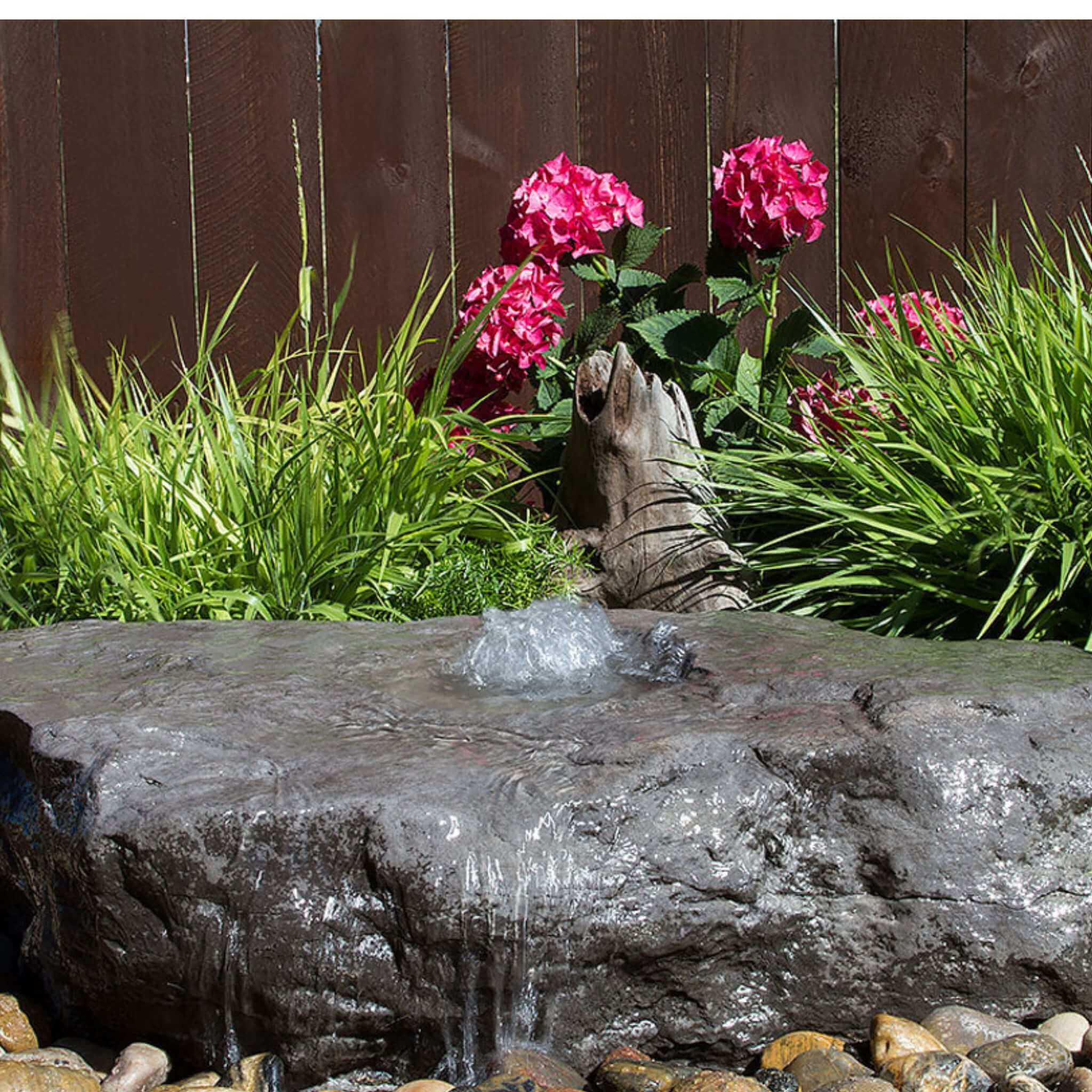 Large Bird Bath GFRC Boulder Fountain Complete Kit - Thumbnail 4