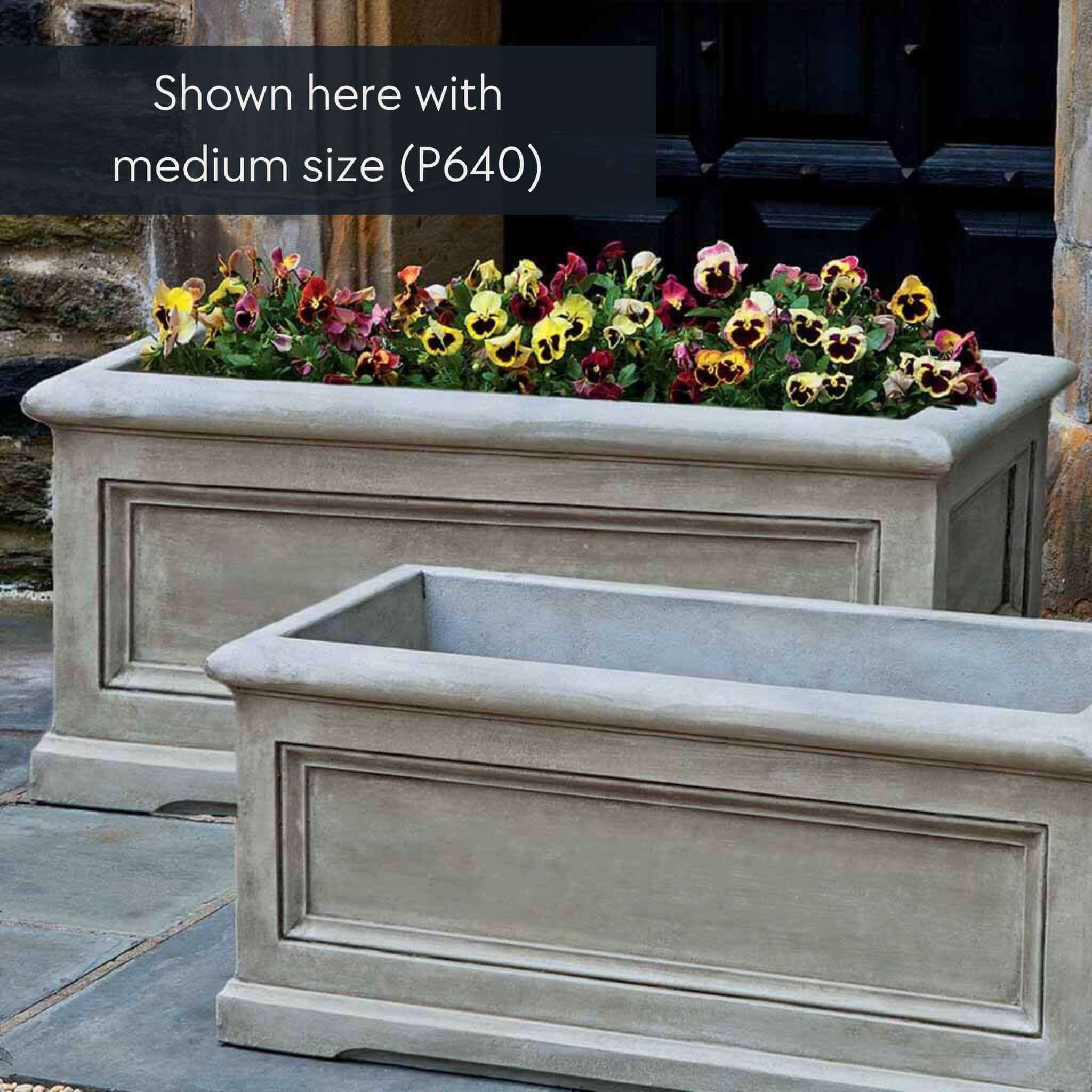 Orleans Large Window Box Concrete Planter - Campania #P656