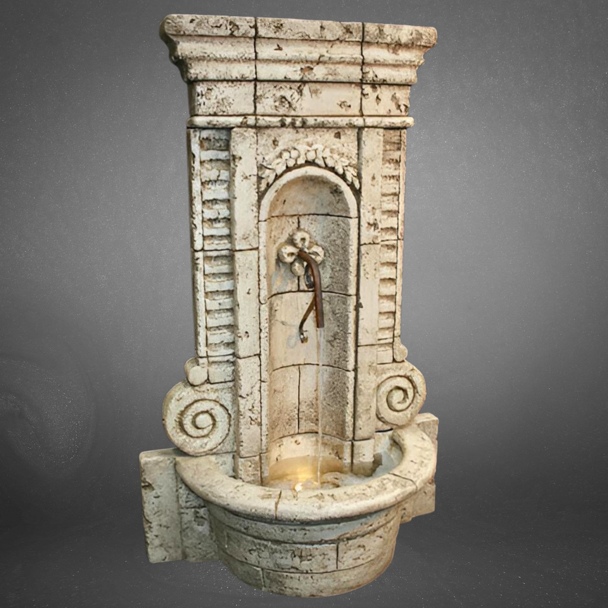 Champagne Concrete Wall Fountain - Fiore #205