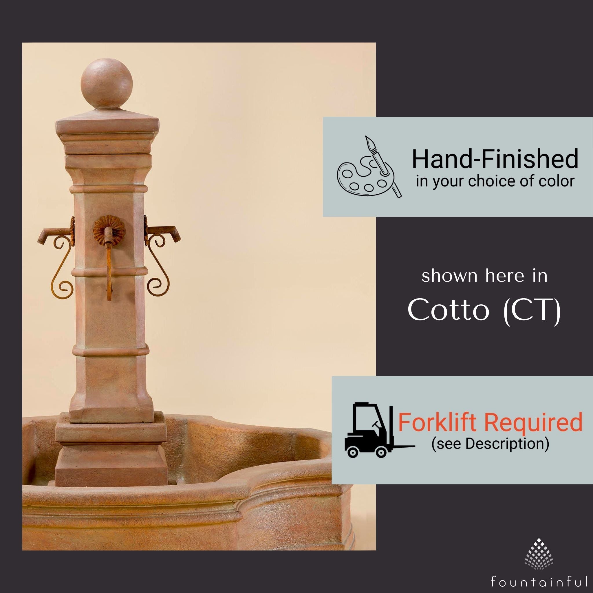 Avignon with Monaco Pond Concrete Fountain - Thumbnail 4