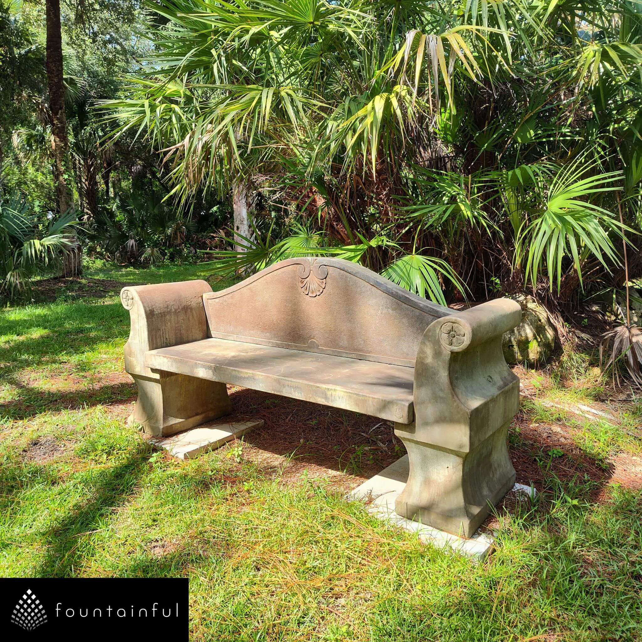 Anduze Concrete Garden Bench  - Giannini #561