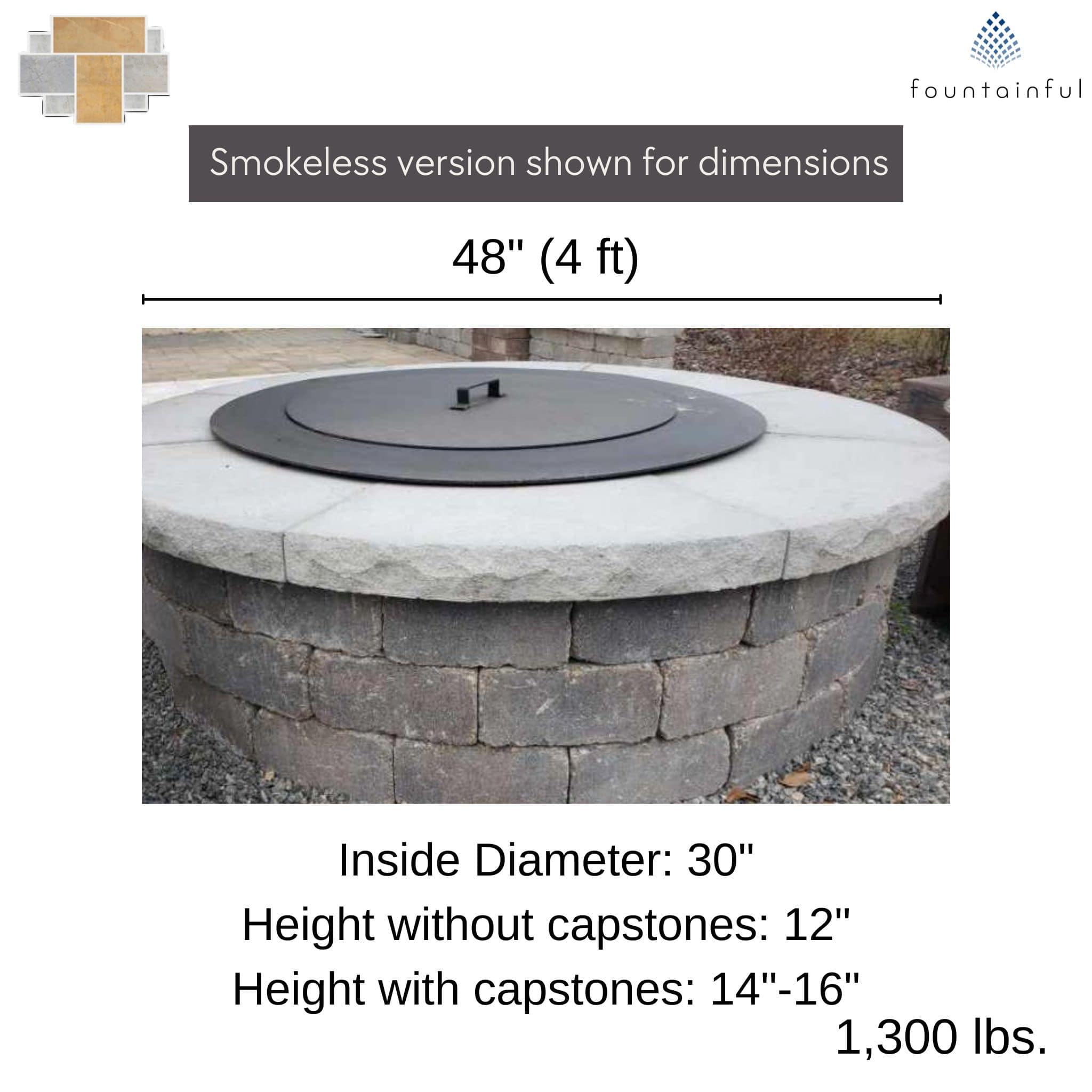 DIY Round Gas Fire Pit Kit - Travertine & More