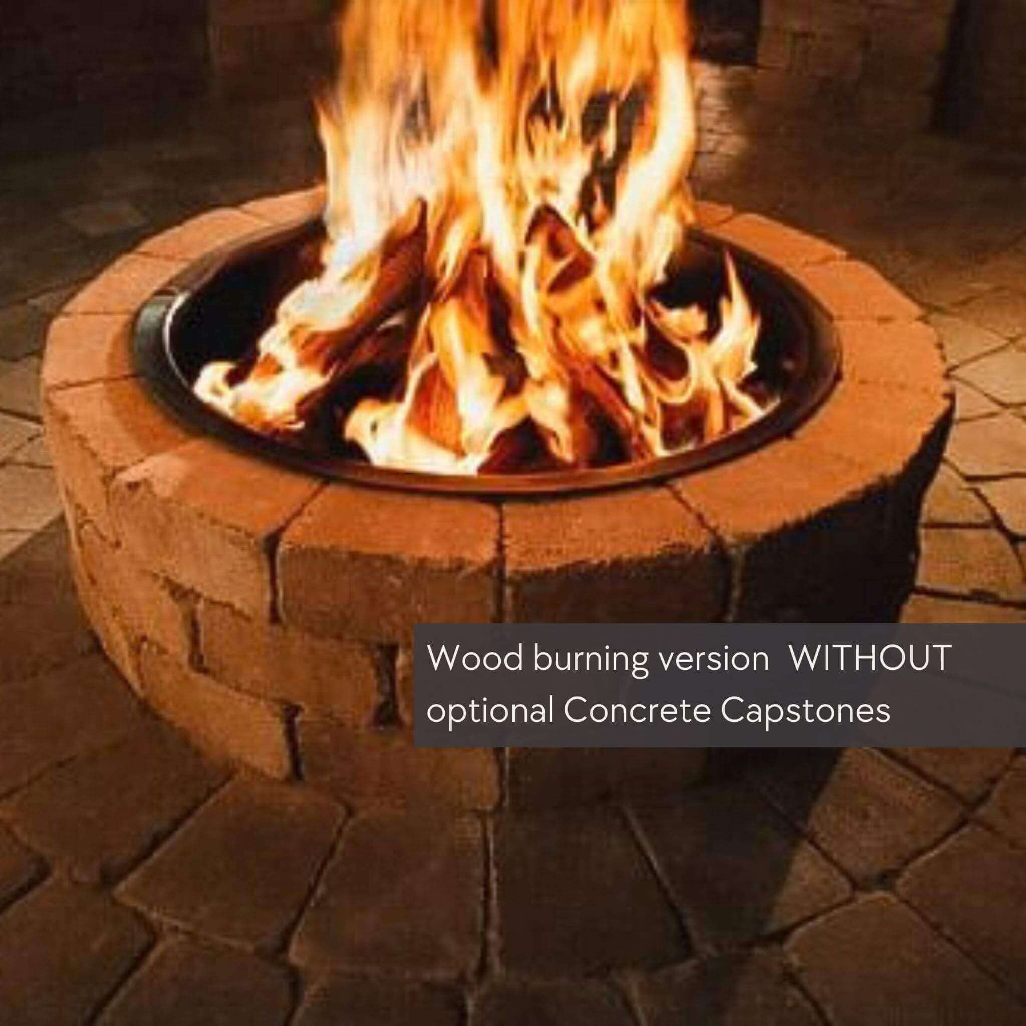 DIY Round Gas Fire Pit Kit - Travertine & More