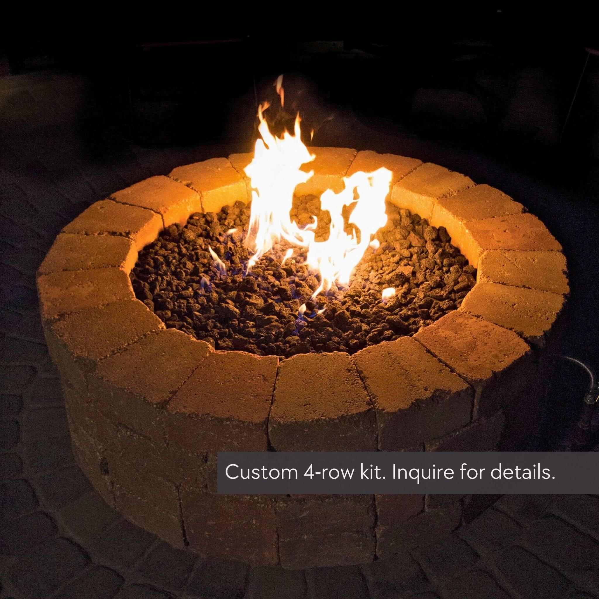 DIY Round Gas Fire Pit Kit - Travertine & More