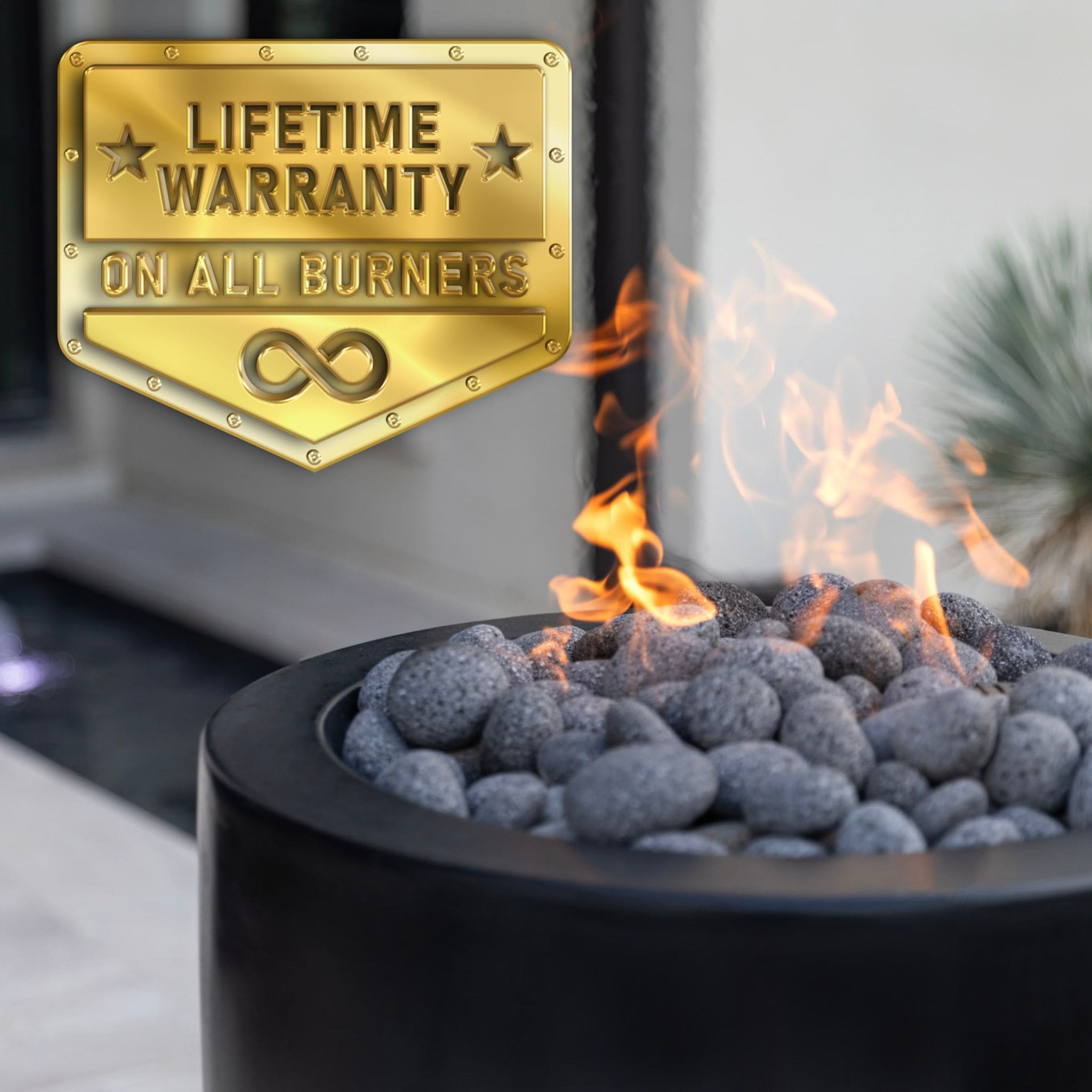 Sedona Large Concrete Gas Fire Pit - Thumbnail 5