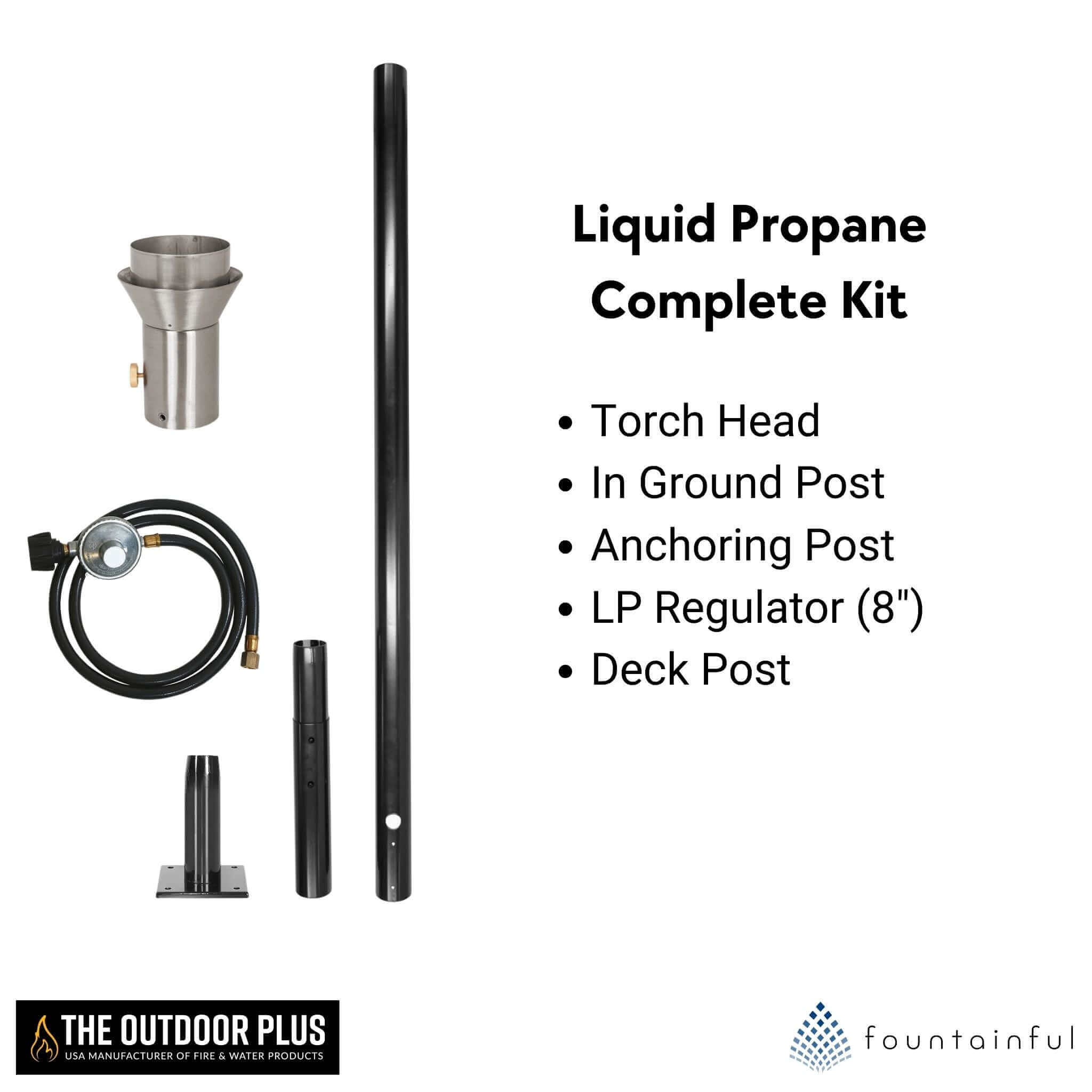 Cubist Fire Torch COMPLETE KIT - Stainless Steel - The Outdoor Plus