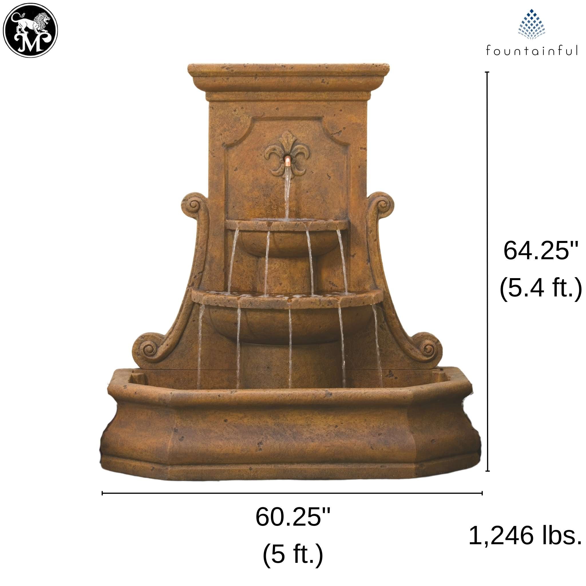 Grandessa Wall Fountain - Massarellis #3693