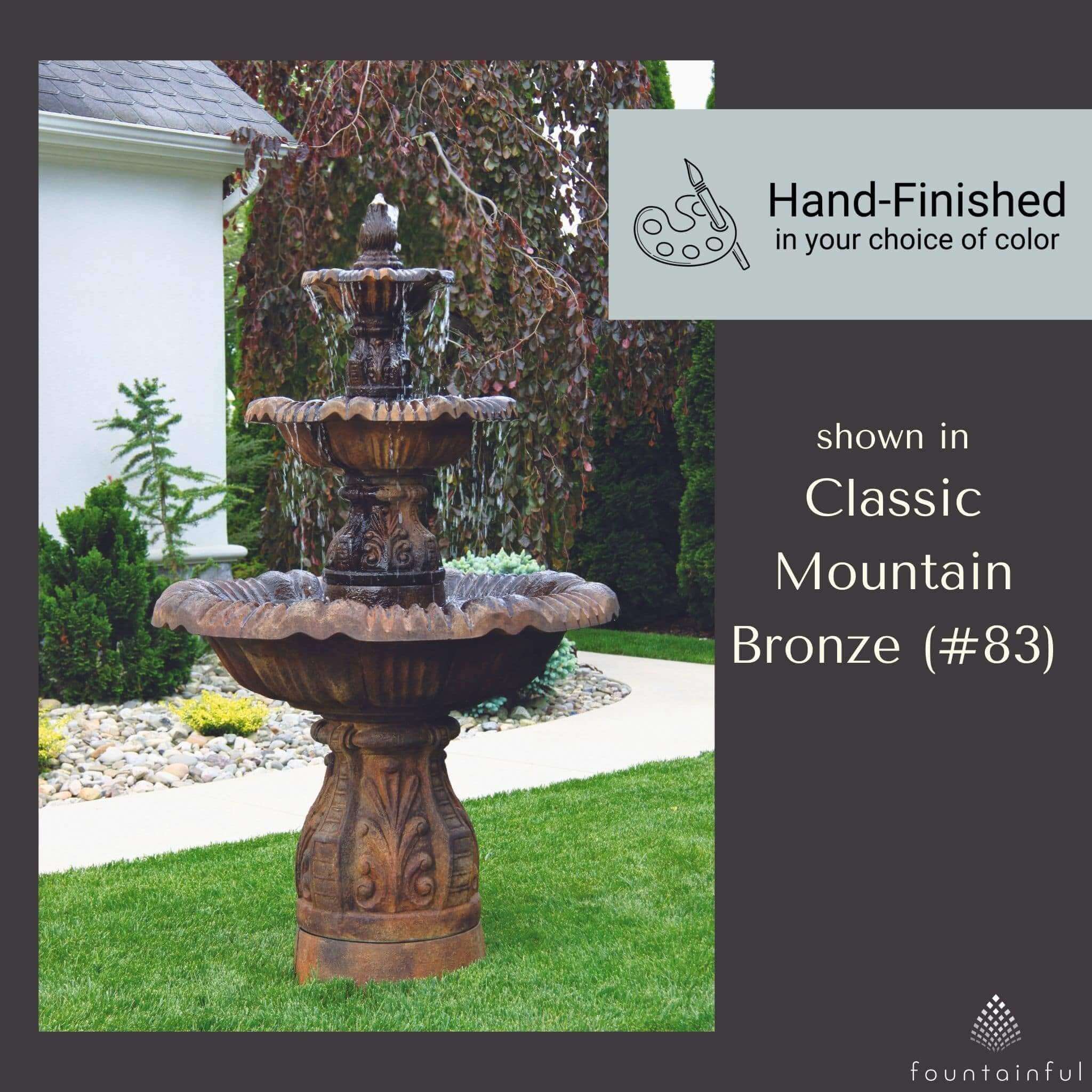 Calabria 3-Tier Concrete Fountain - Massarellis