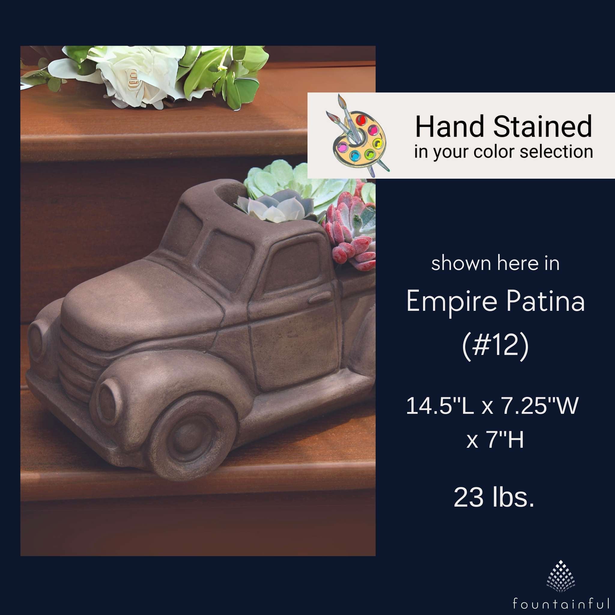 Pickup Truck Concrete Planter - Thumbnail 2