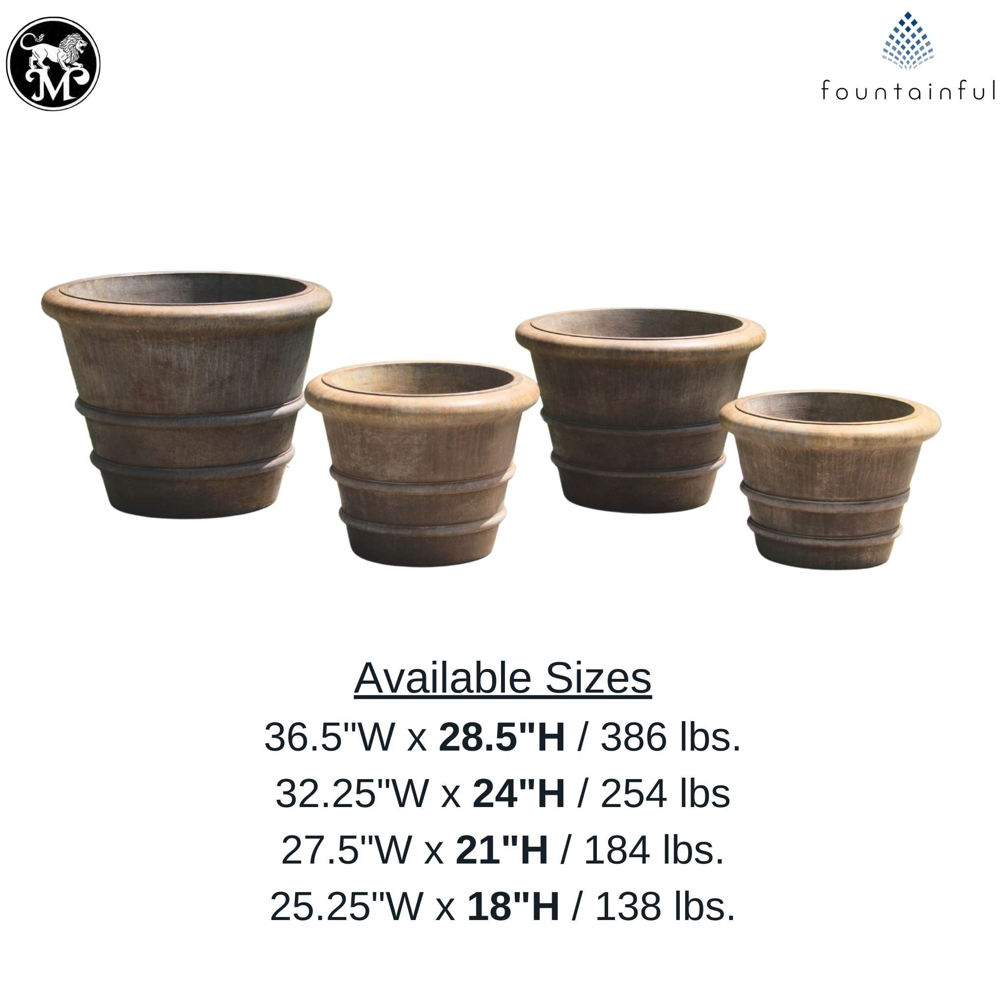 Cambridge Round Concrete Planters - Thumbnail 3