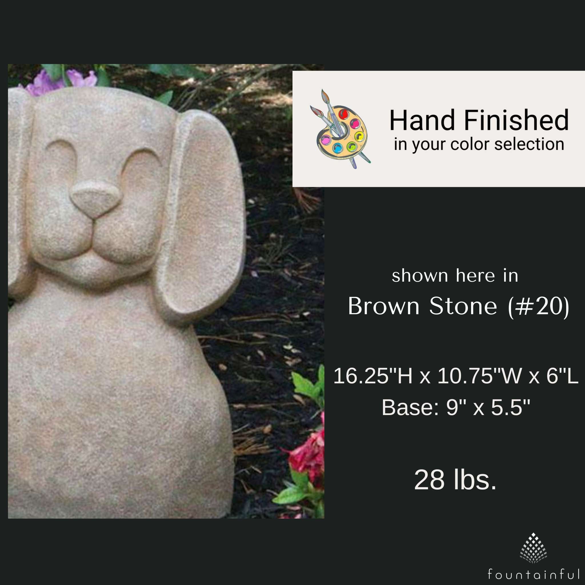 Contemporary Dog Concrete Garden Statue - Massarellis #7602